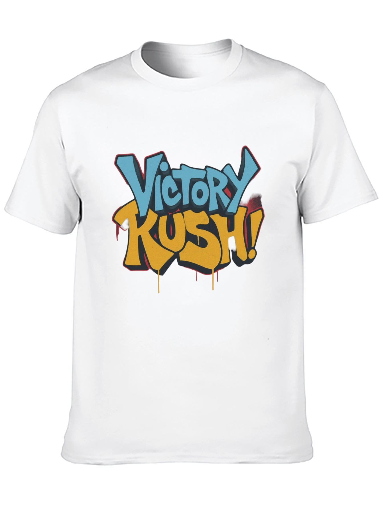 Victory Kush Graphic Tee - Black Cotton T-Shirt