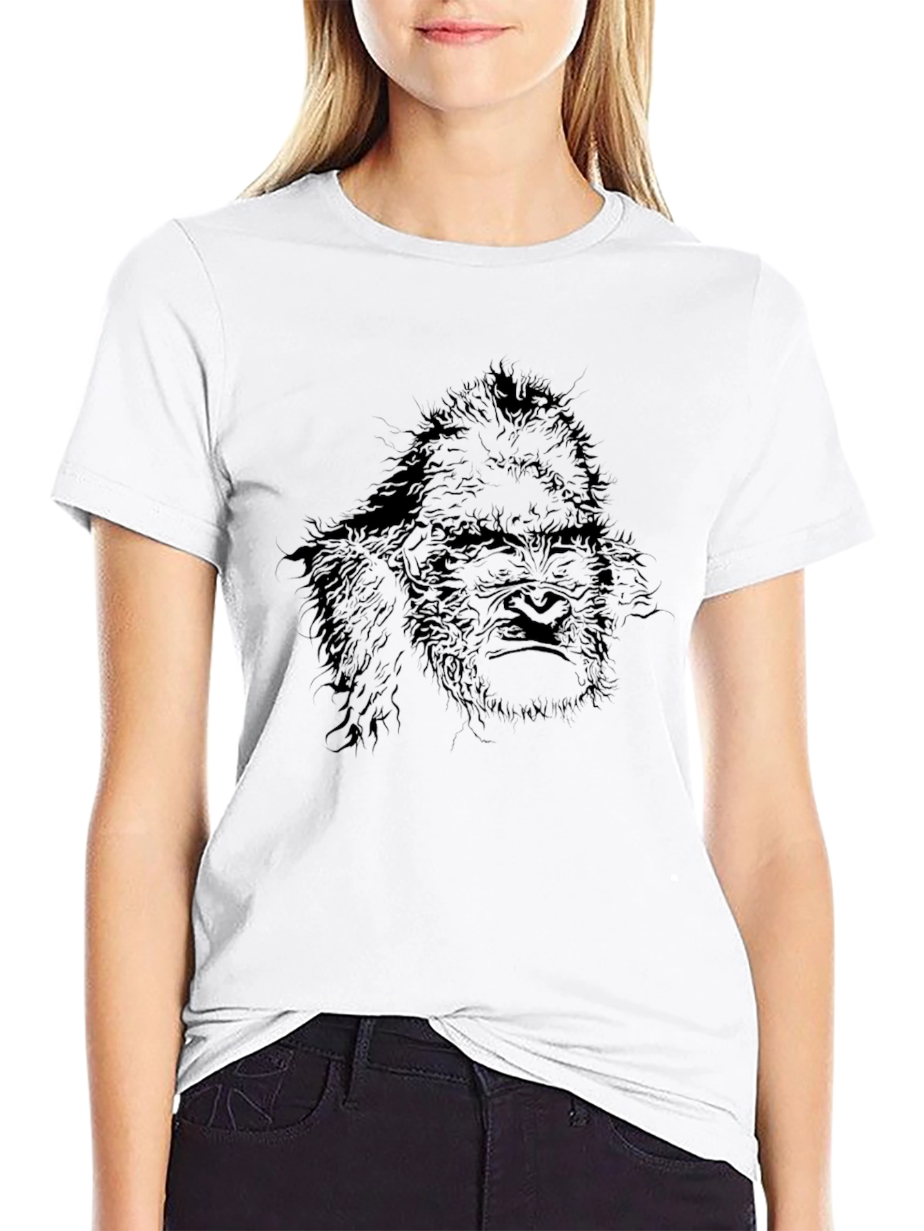 Gorilla Graphic Black T-Shirt for Men