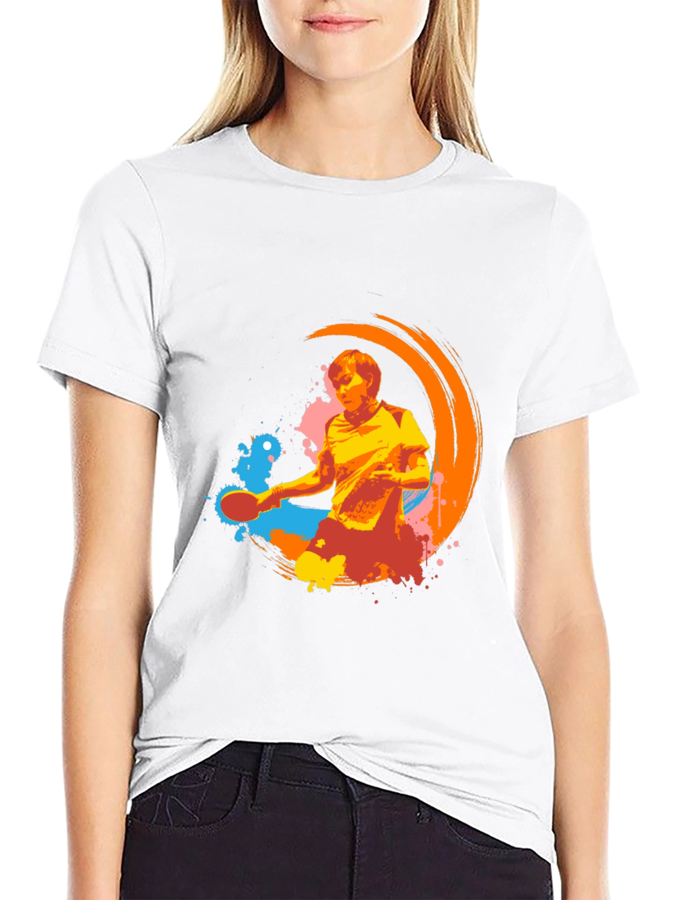 Cool Graphic Tee - Table Tennis Design