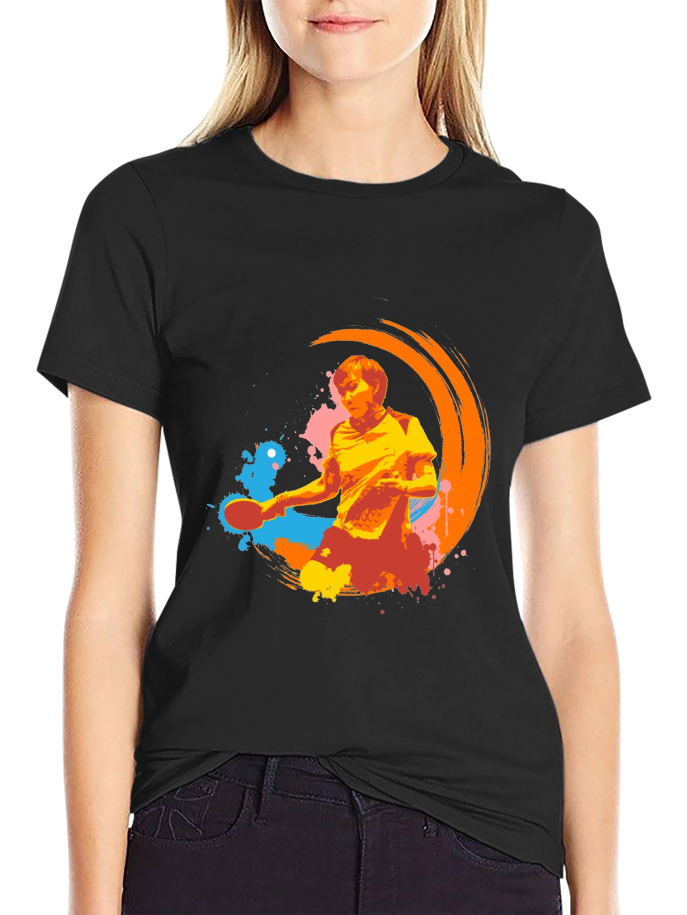Cool Graphic Tee - Table Tennis Design