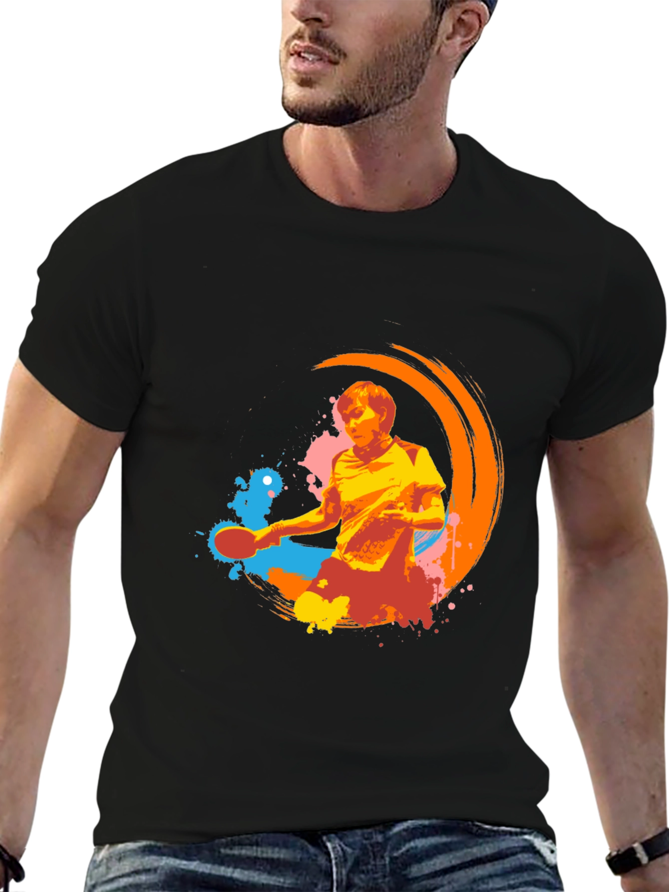 Cool Graphic Tee - Table Tennis Design