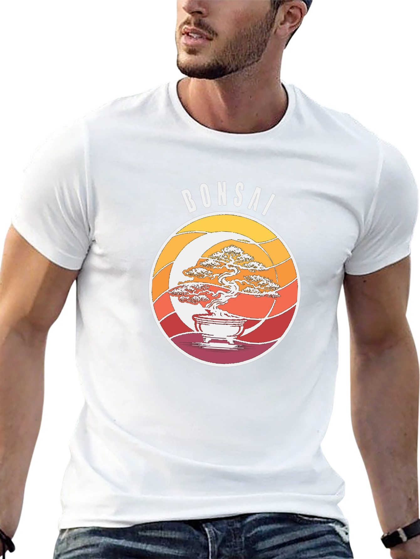 Retro Bonsai Tree Graphic T-Shirt - Unisex