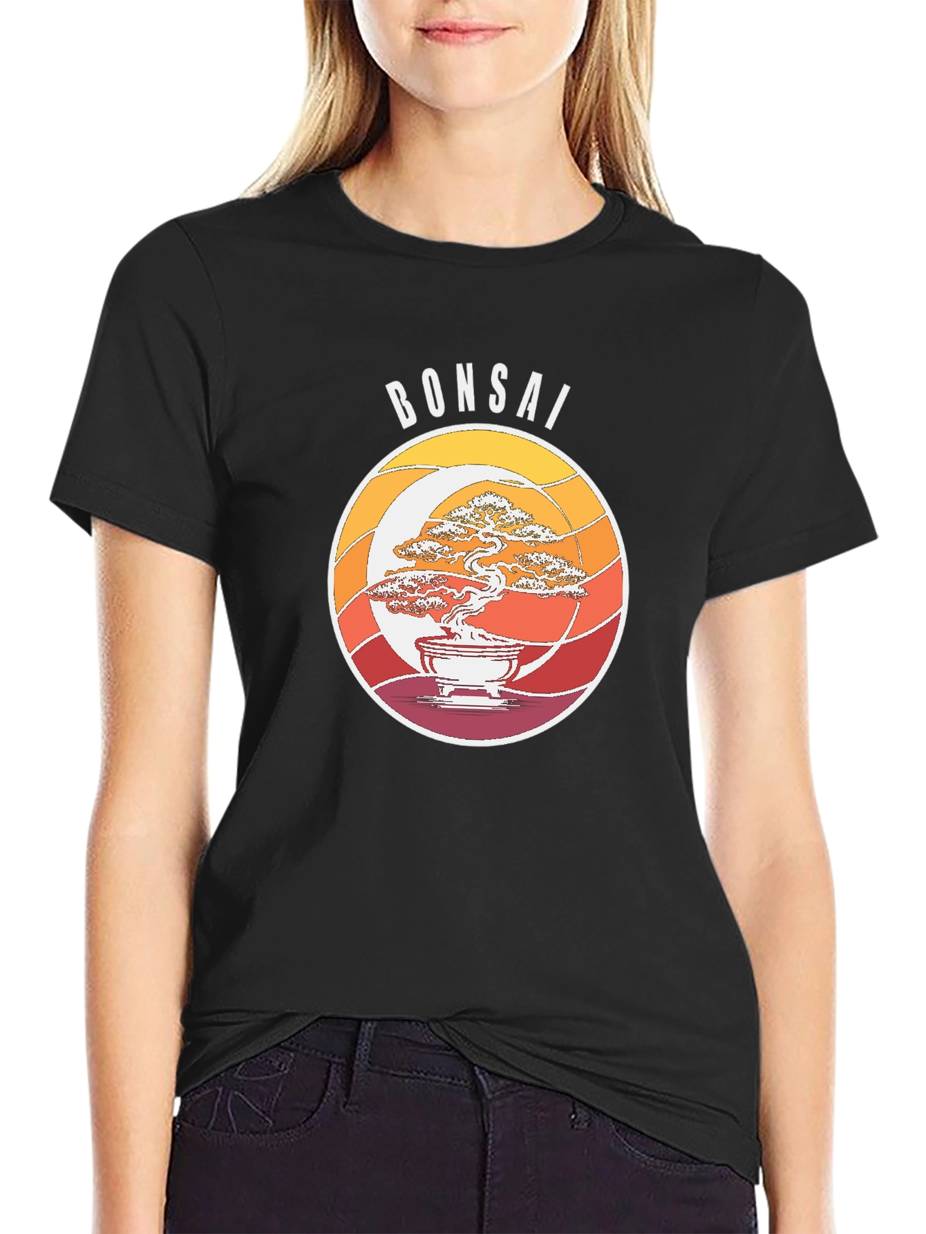 Retro Bonsai Tree Graphic T-Shirt - Unisex