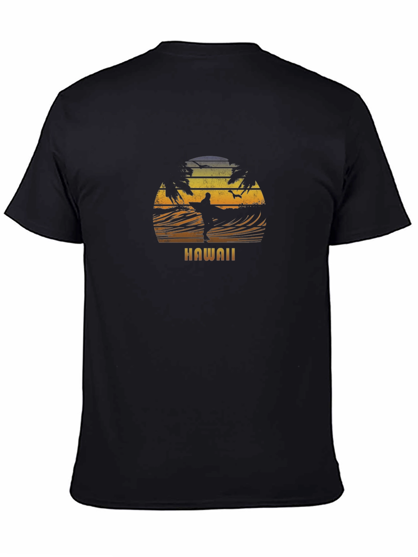 Hawaii Surfing Sunset Graphic Tee
