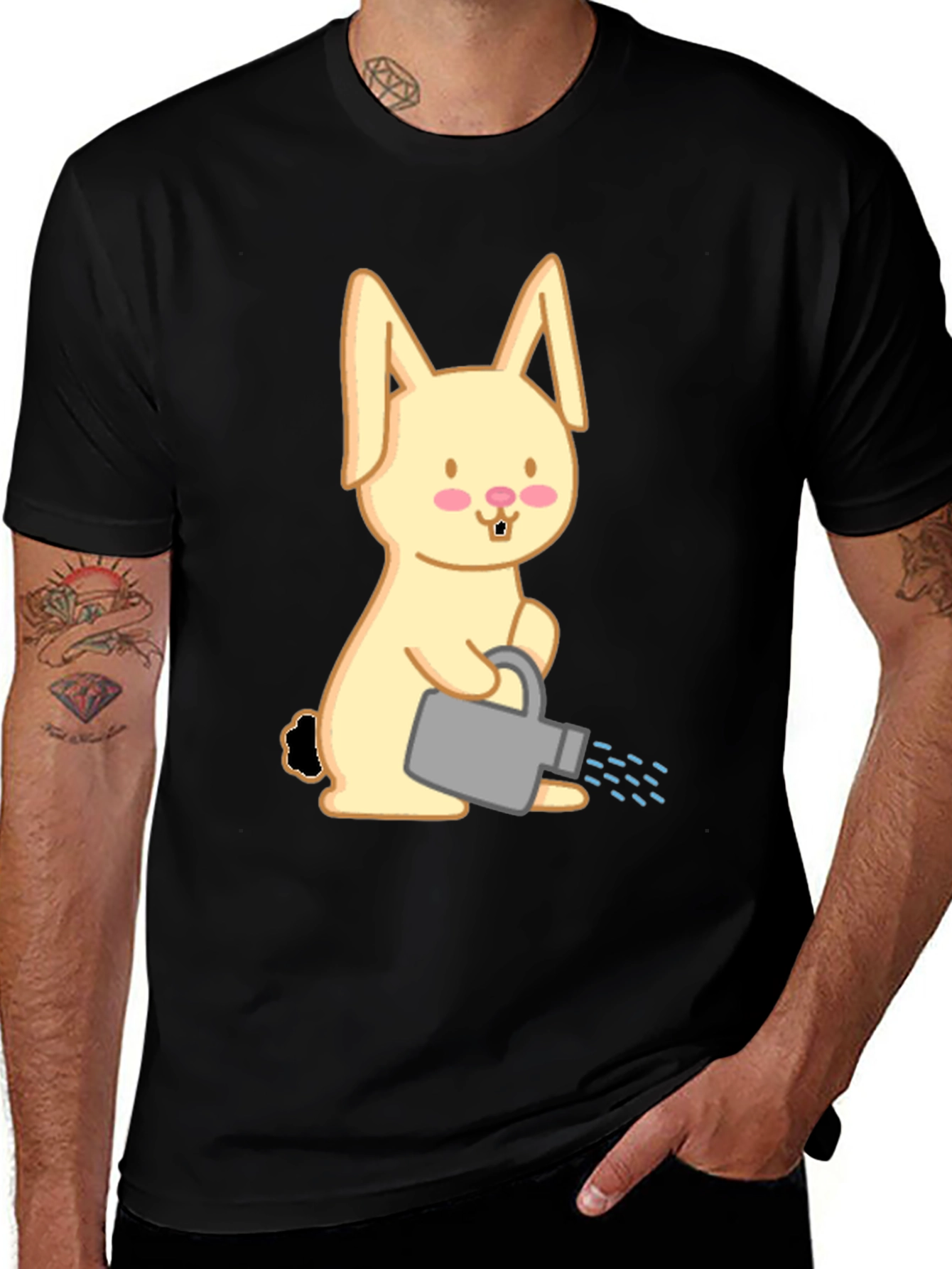Cute Bunny Watering Shirt
