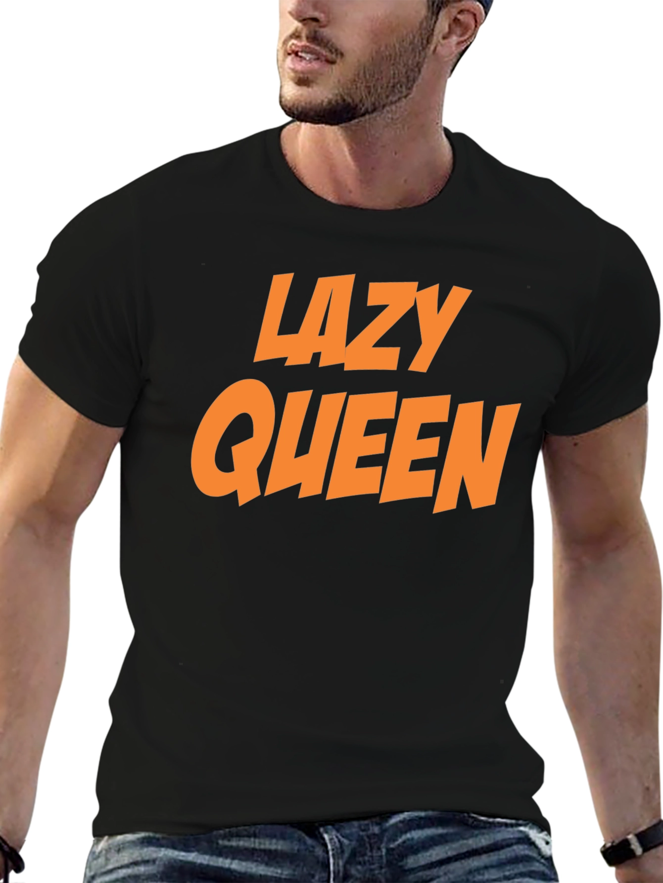 Lazy Queen Black Graphic Tee