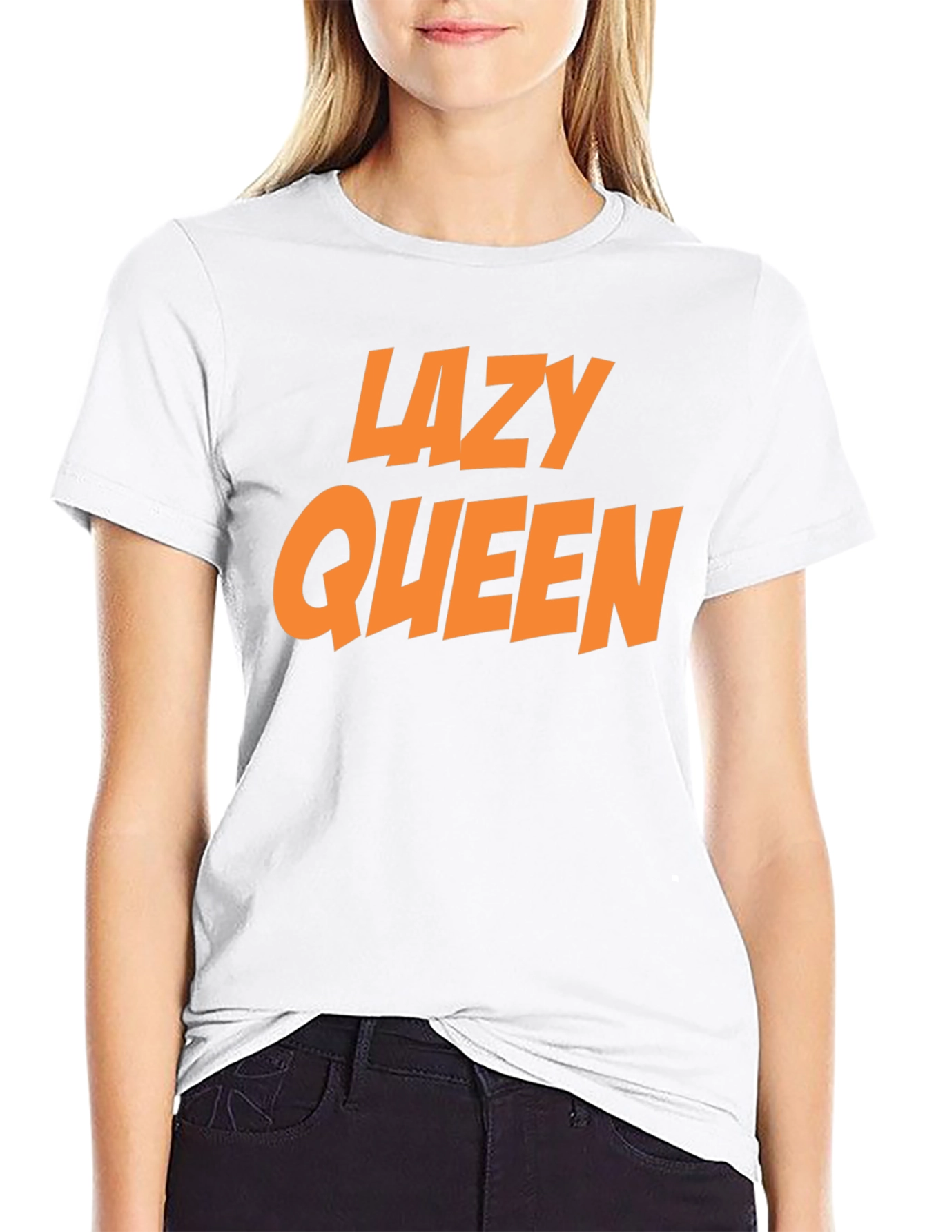 Lazy Queen Black Graphic Tee