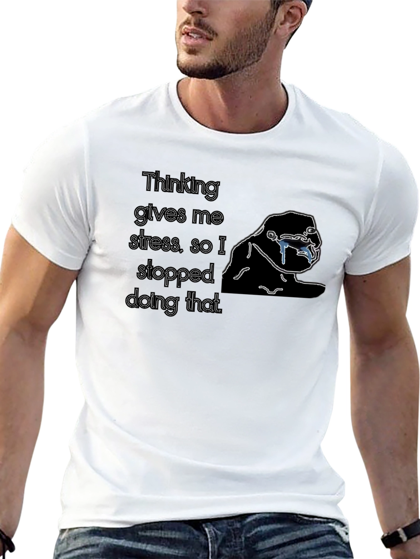 Thinking Stress T-Shirt - Funny Sarcastic Tee