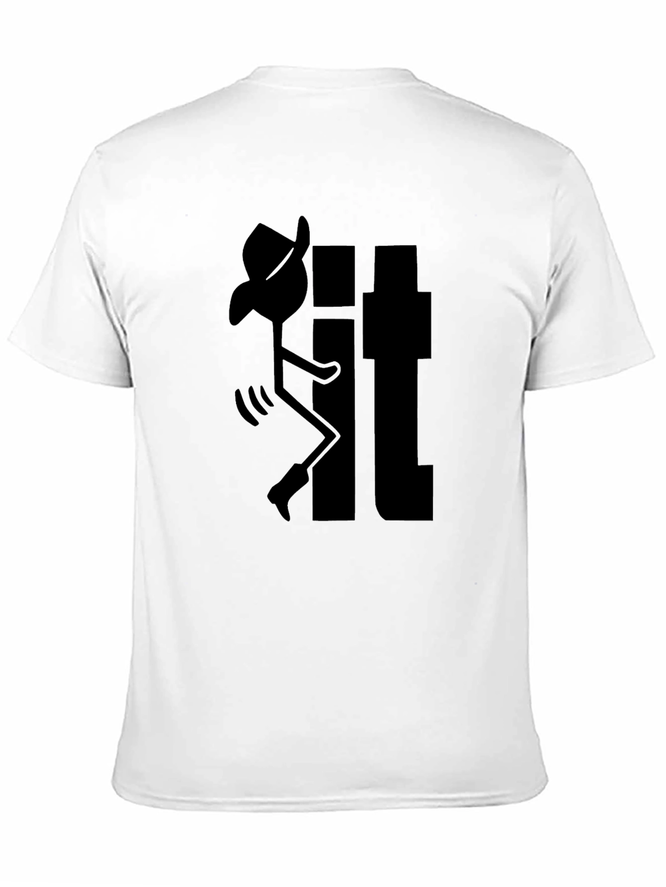 Humorous Cowboy Stick Figure Black T-Shirt