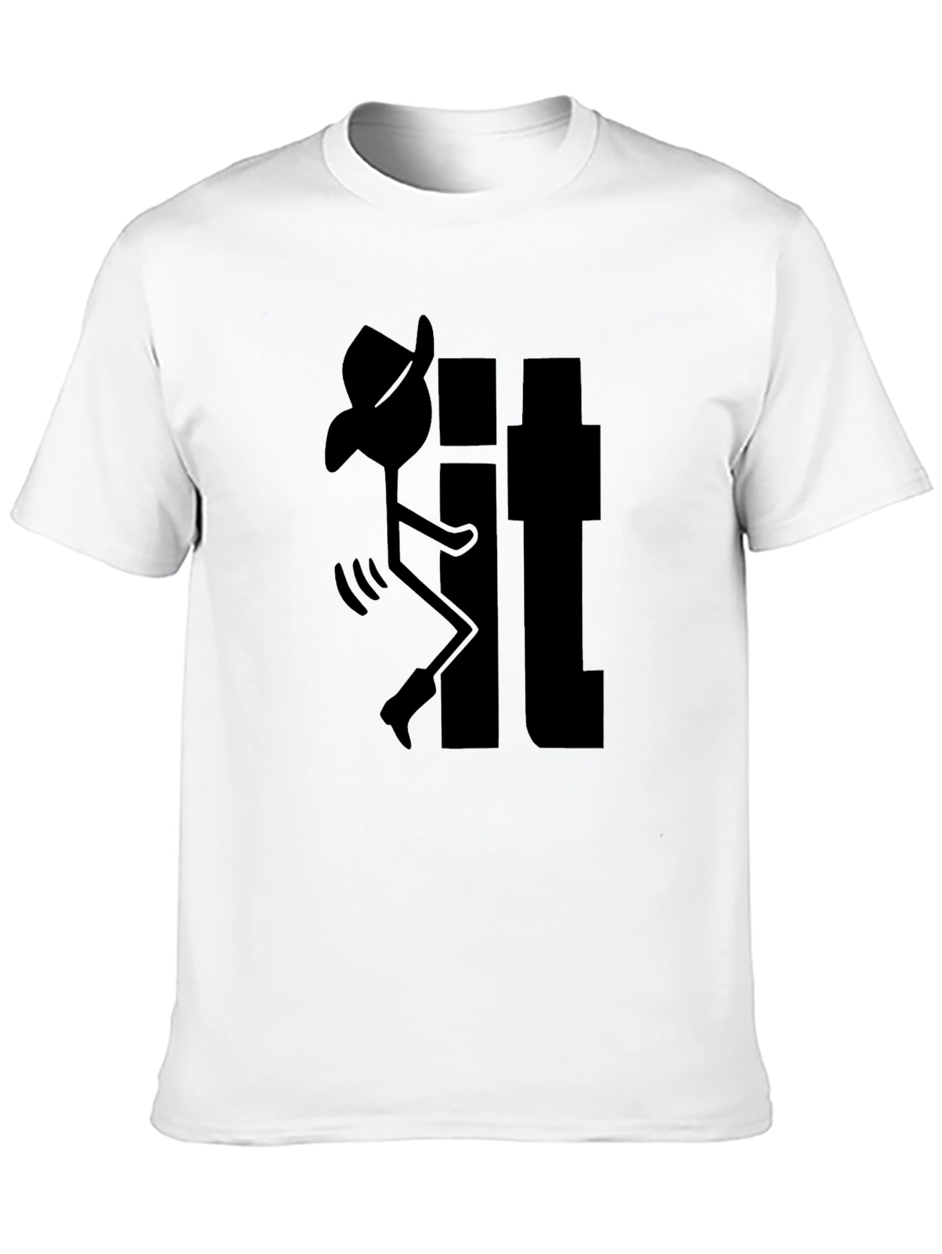 Humorous Cowboy Stick Figure Black T-Shirt