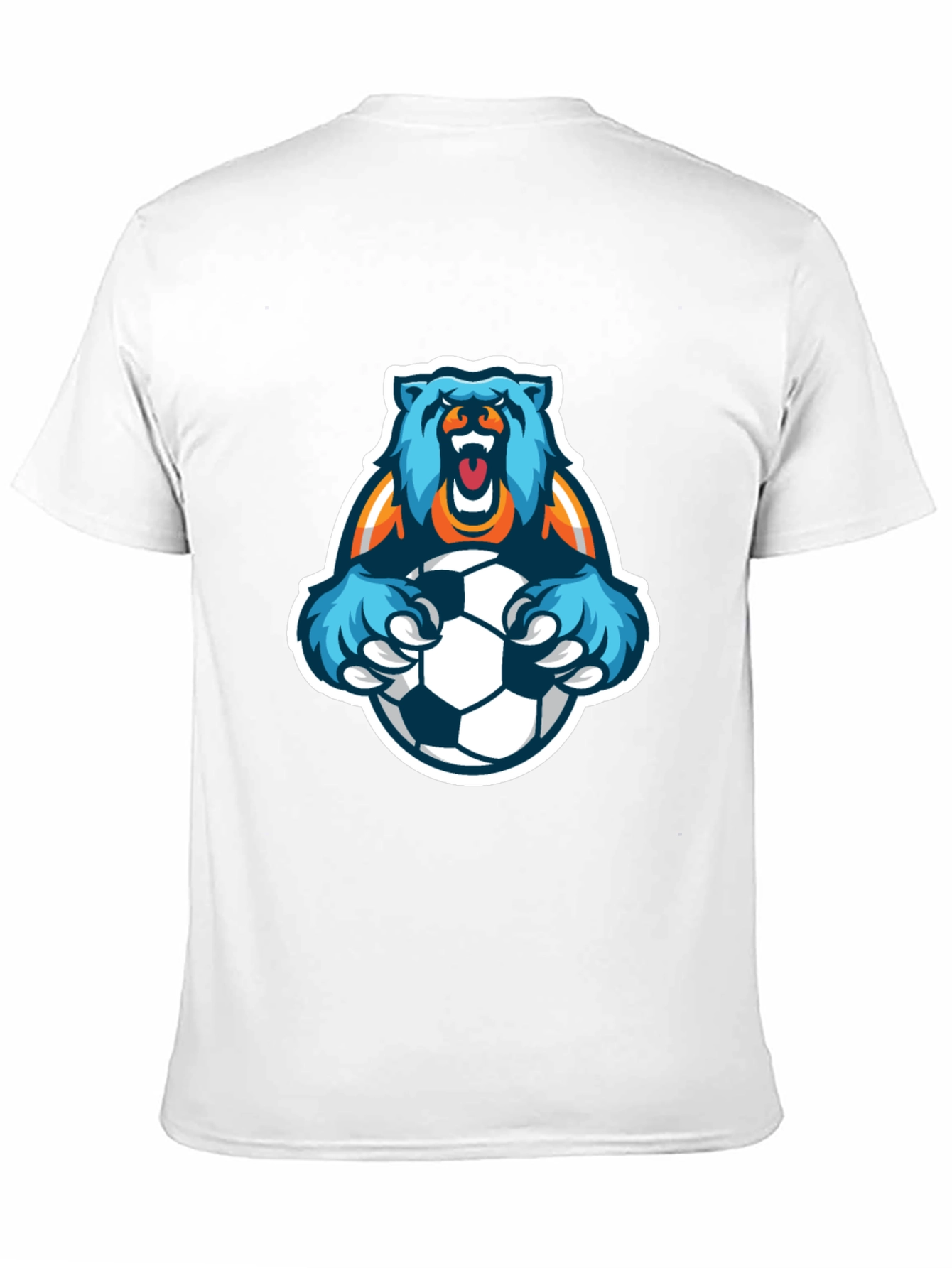 Bear Soccer T-Shirt - Mens Black Graphic Tee
