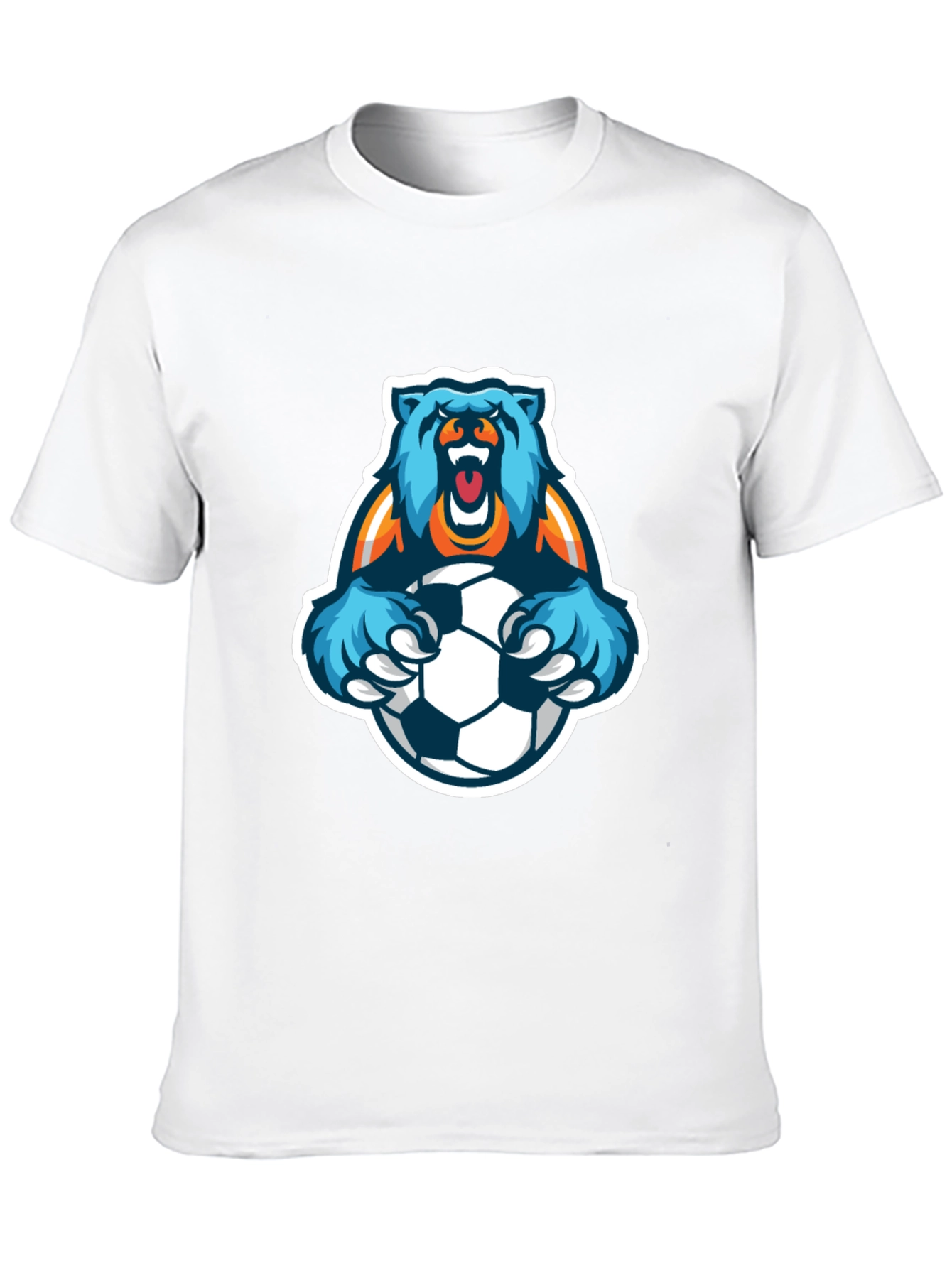 Bear Soccer T-Shirt - Mens Black Graphic Tee
