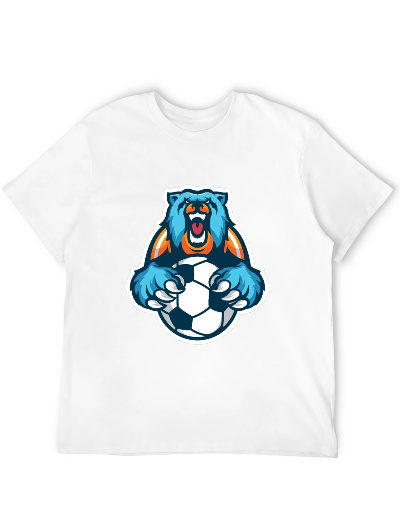 Bear Soccer T-Shirt - Mens Black Graphic Tee