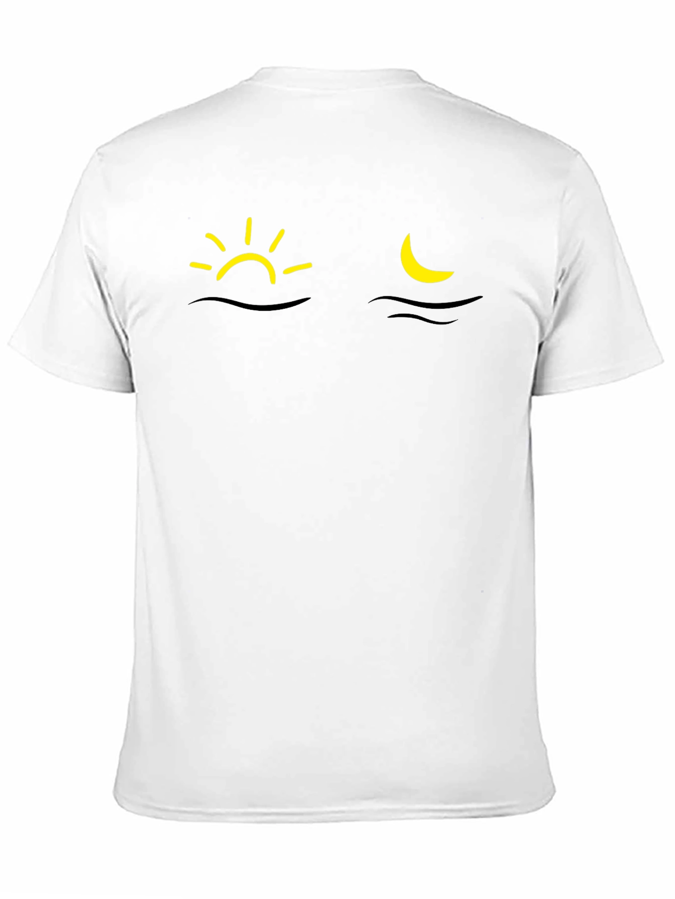 Sun & Moon Graphic T-Shirt - Black