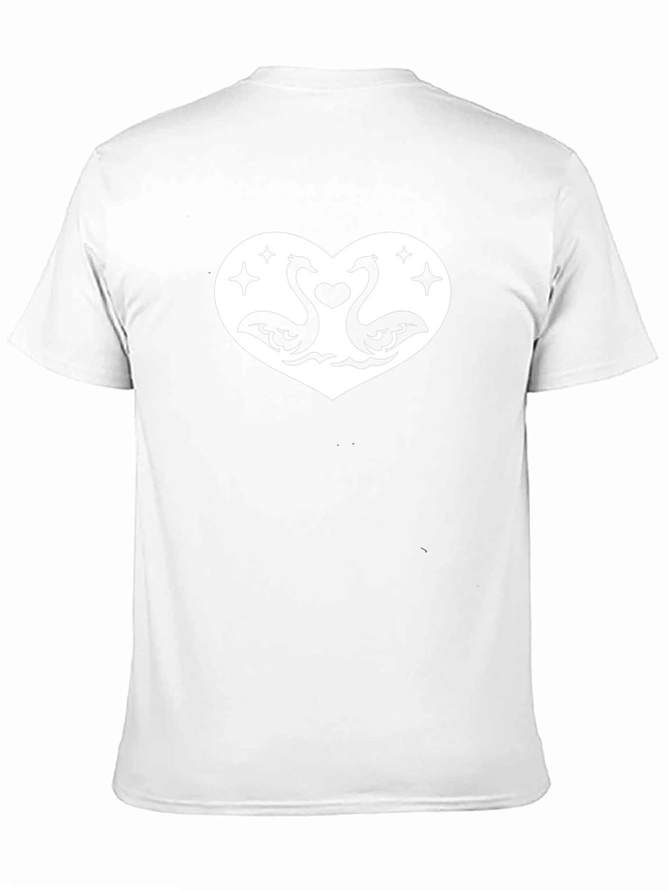 Romantic Swan Heart Graphic Tee