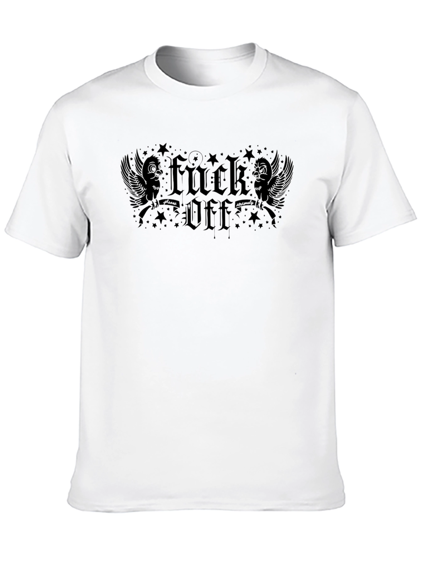 Edgy Black F*ck Off Graphic Tee