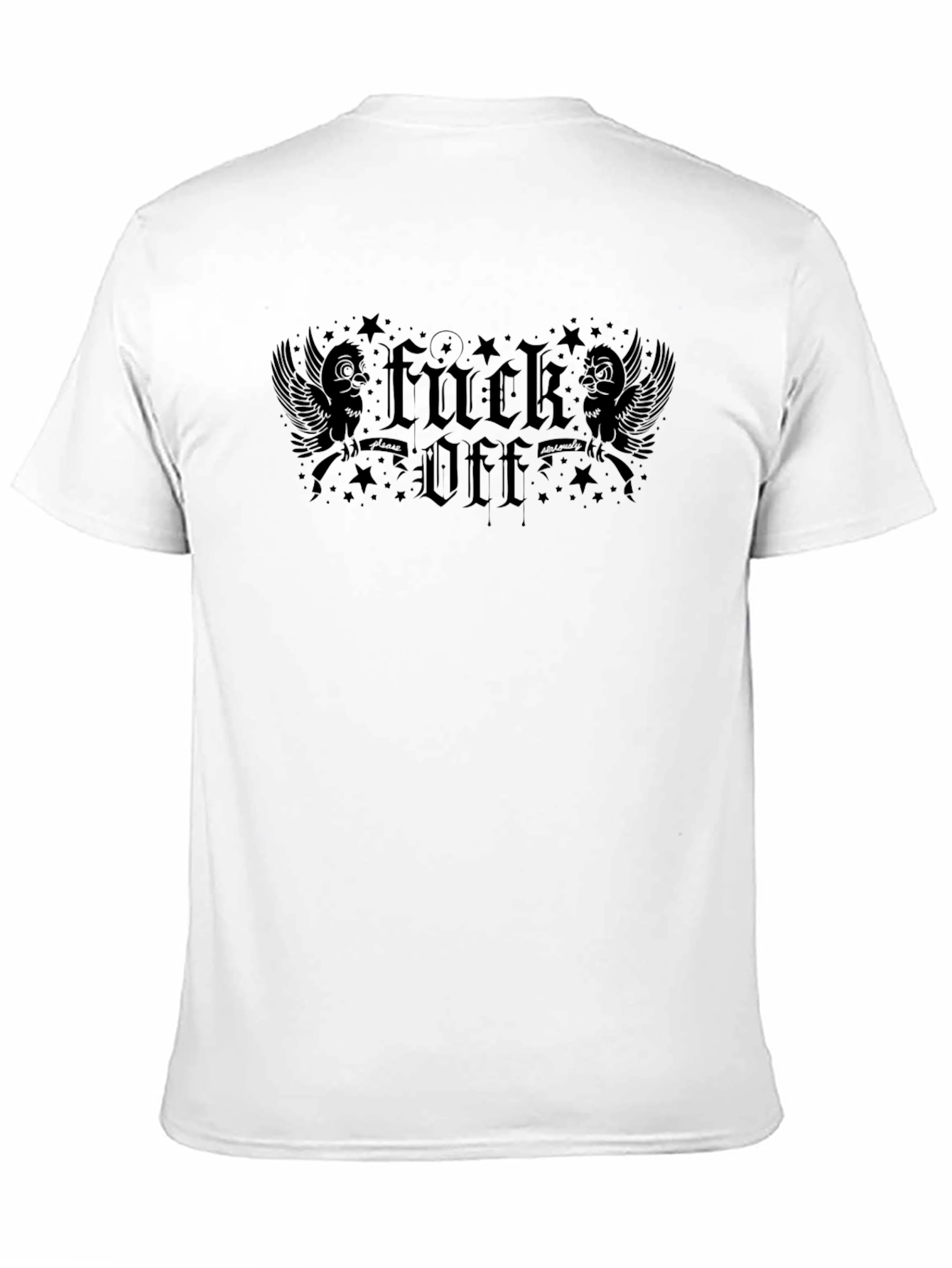 Edgy Black F*ck Off Graphic Tee
