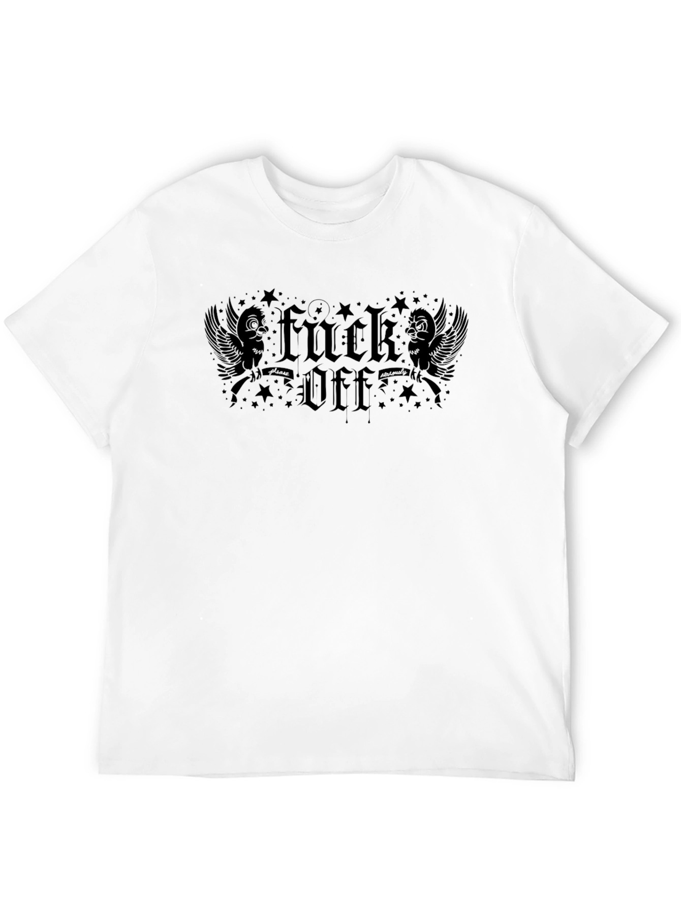 Edgy Black F*ck Off Graphic Tee