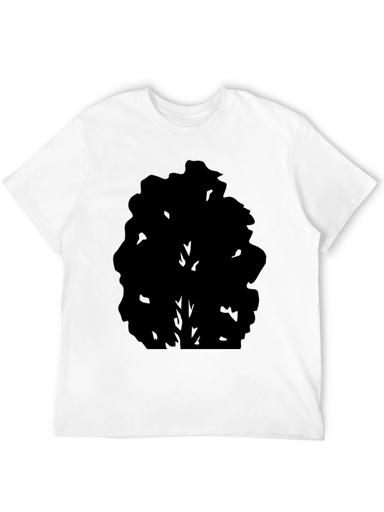 Mens Black Tree Silhouette Graphic Tee - Casual Style