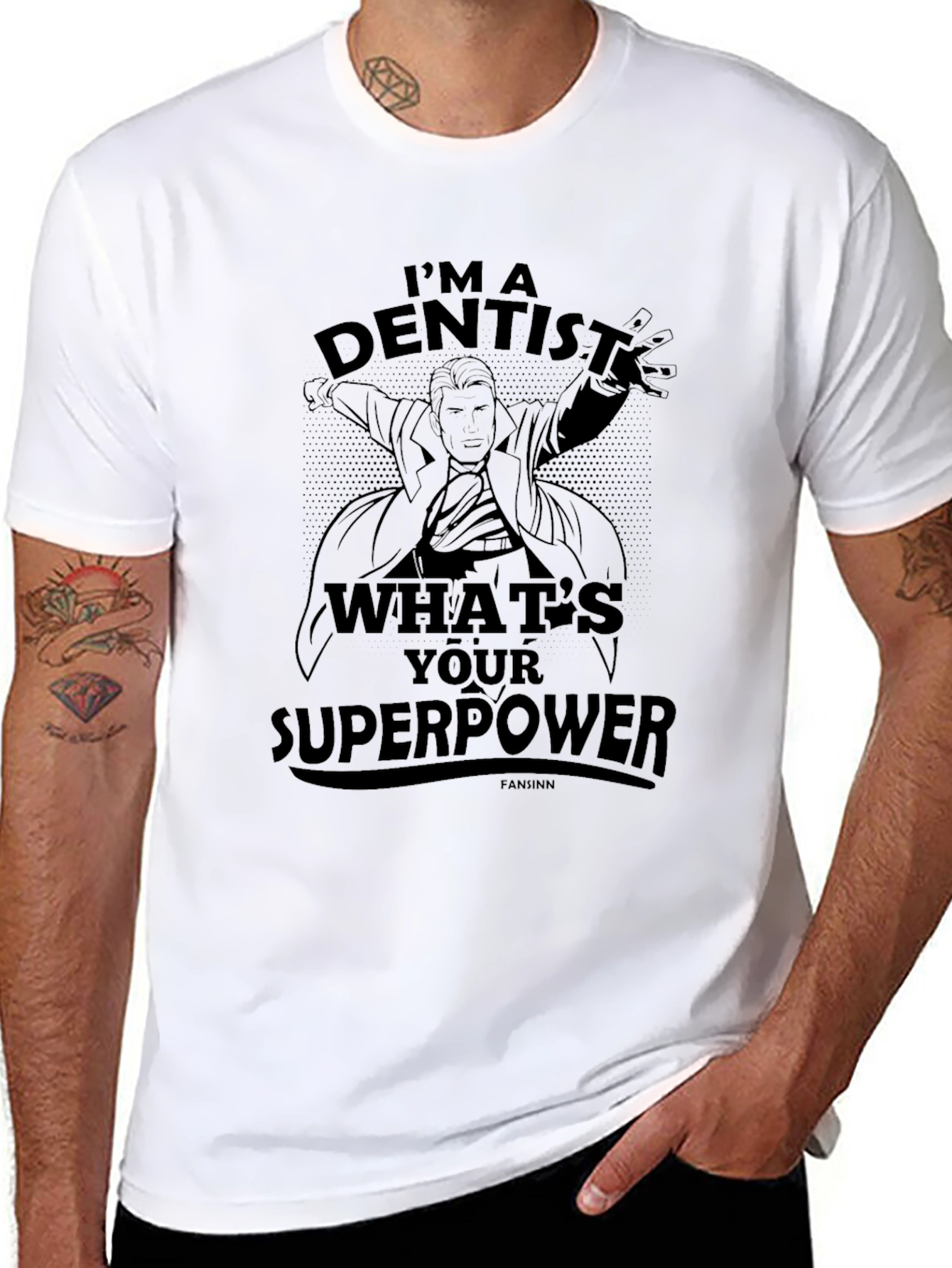 Dentist Superpower Black T-Shirt