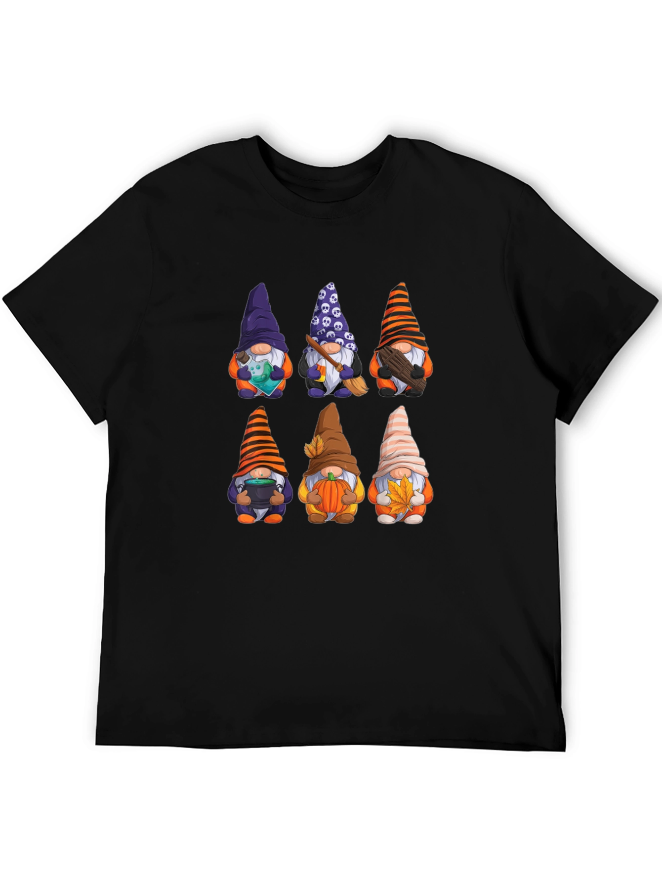 Halloween Gnomes Graphic T-Shirt - Festive Fall Apparel
