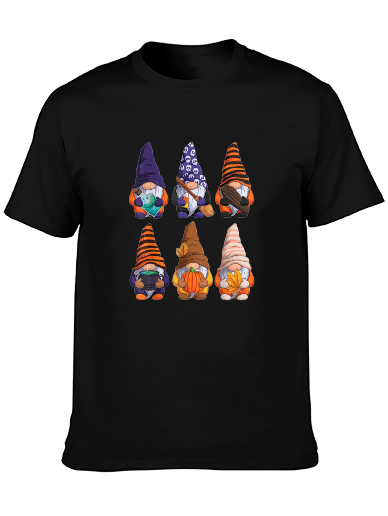 Halloween Gnomes Graphic T-Shirt - Festive Fall Apparel