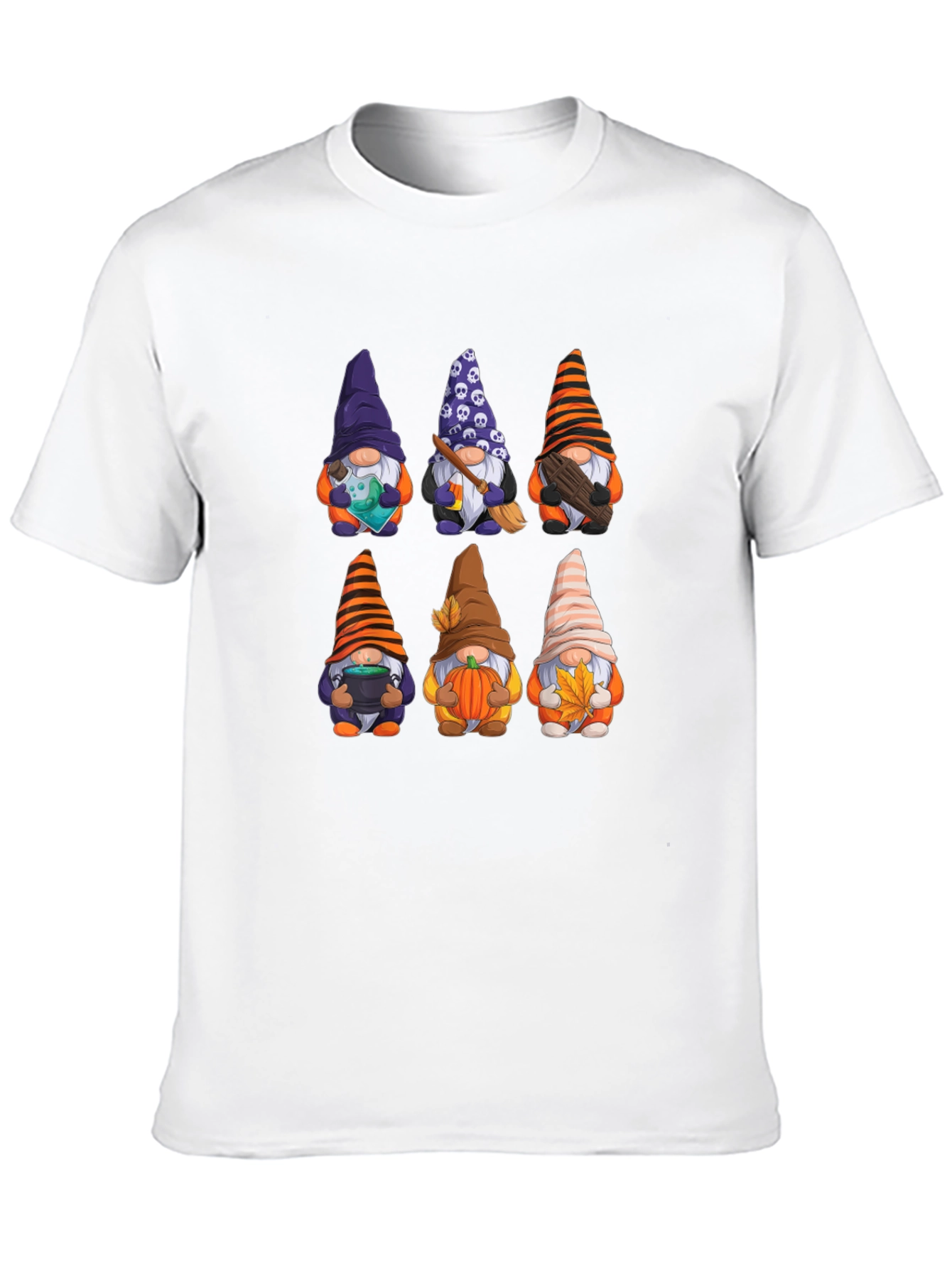 Halloween Gnomes Graphic T-Shirt - Festive Fall Apparel