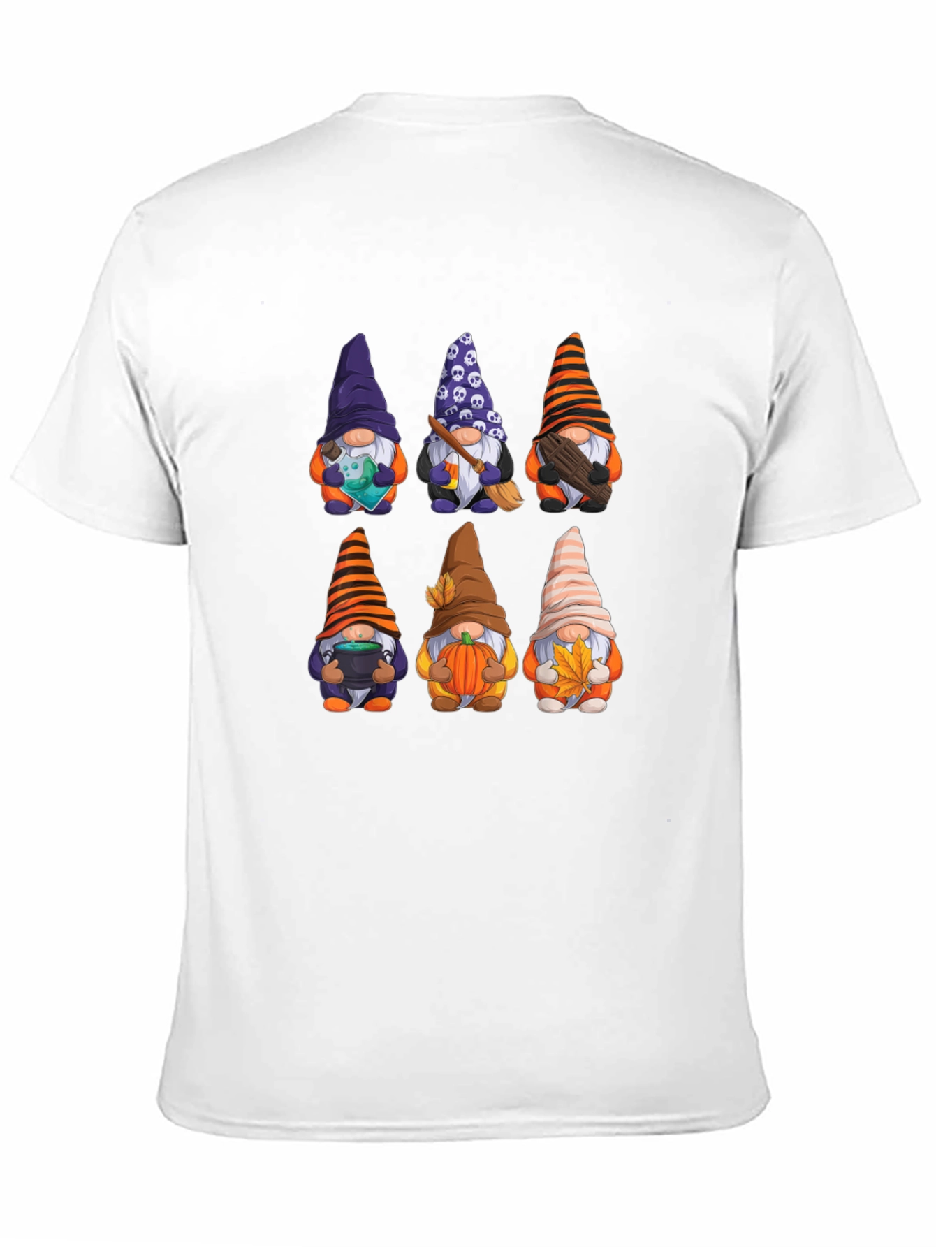 Halloween Gnomes Graphic T-Shirt - Festive Fall Apparel