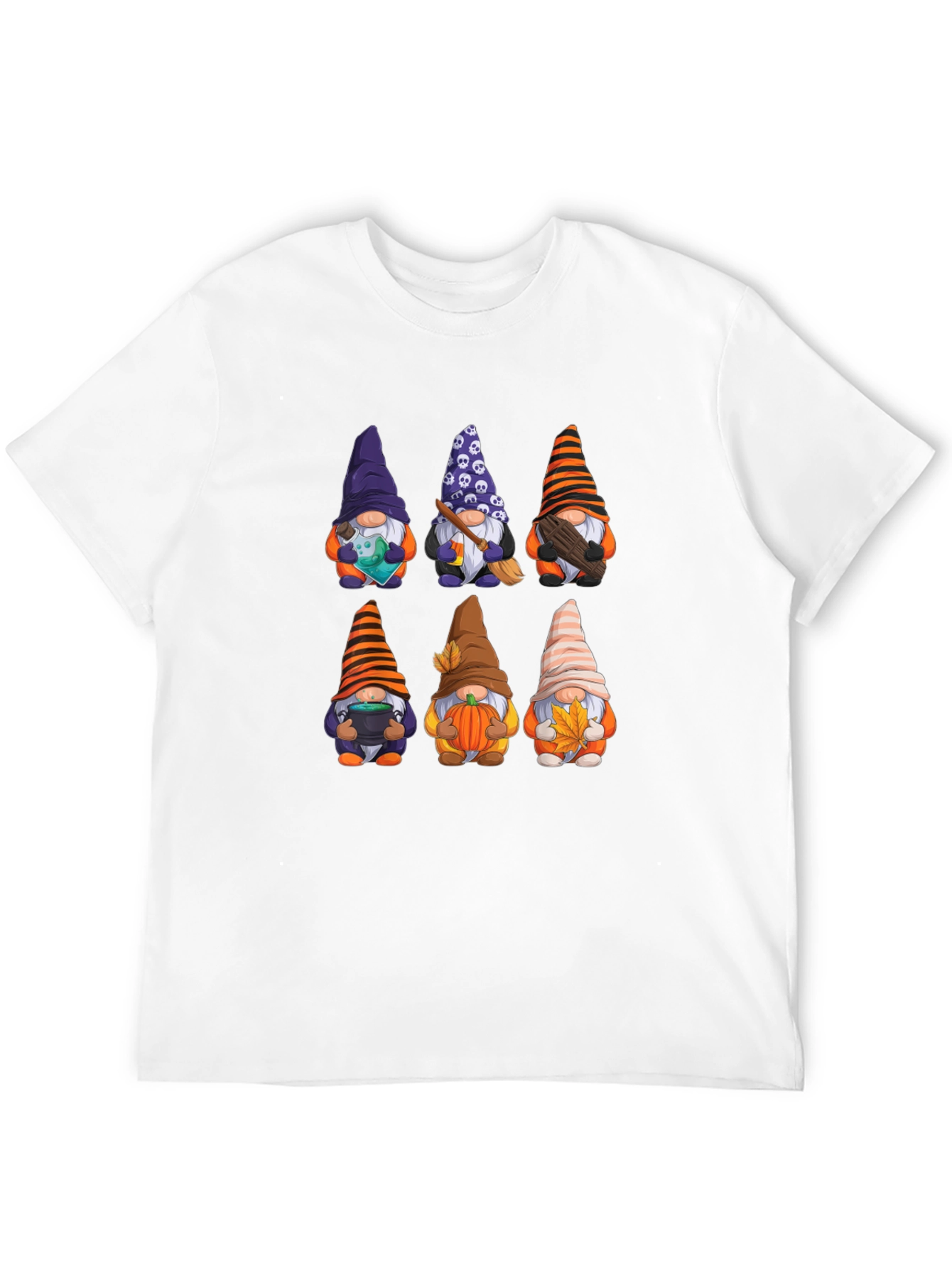 Halloween Gnomes Graphic T-Shirt - Festive Fall Apparel