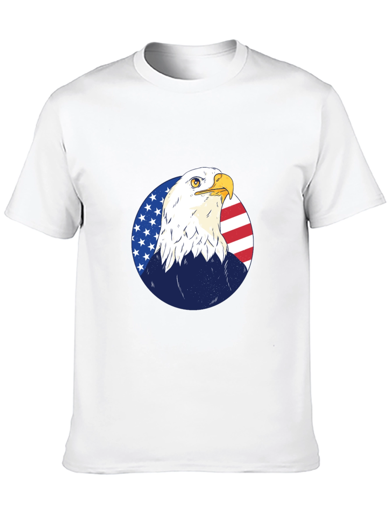 Bald Eagle Graphic Tee - Patriotic American Flag Design
