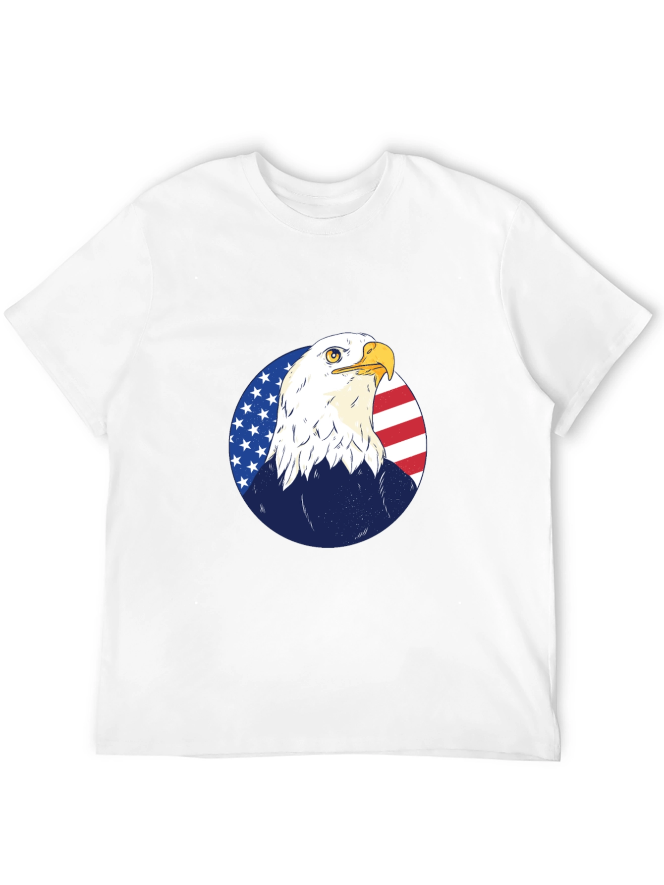 Bald Eagle Graphic Tee - Patriotic American Flag Design