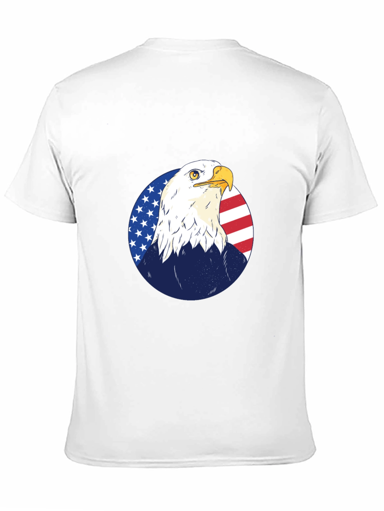 Bald Eagle Graphic Tee - Patriotic American Flag Design