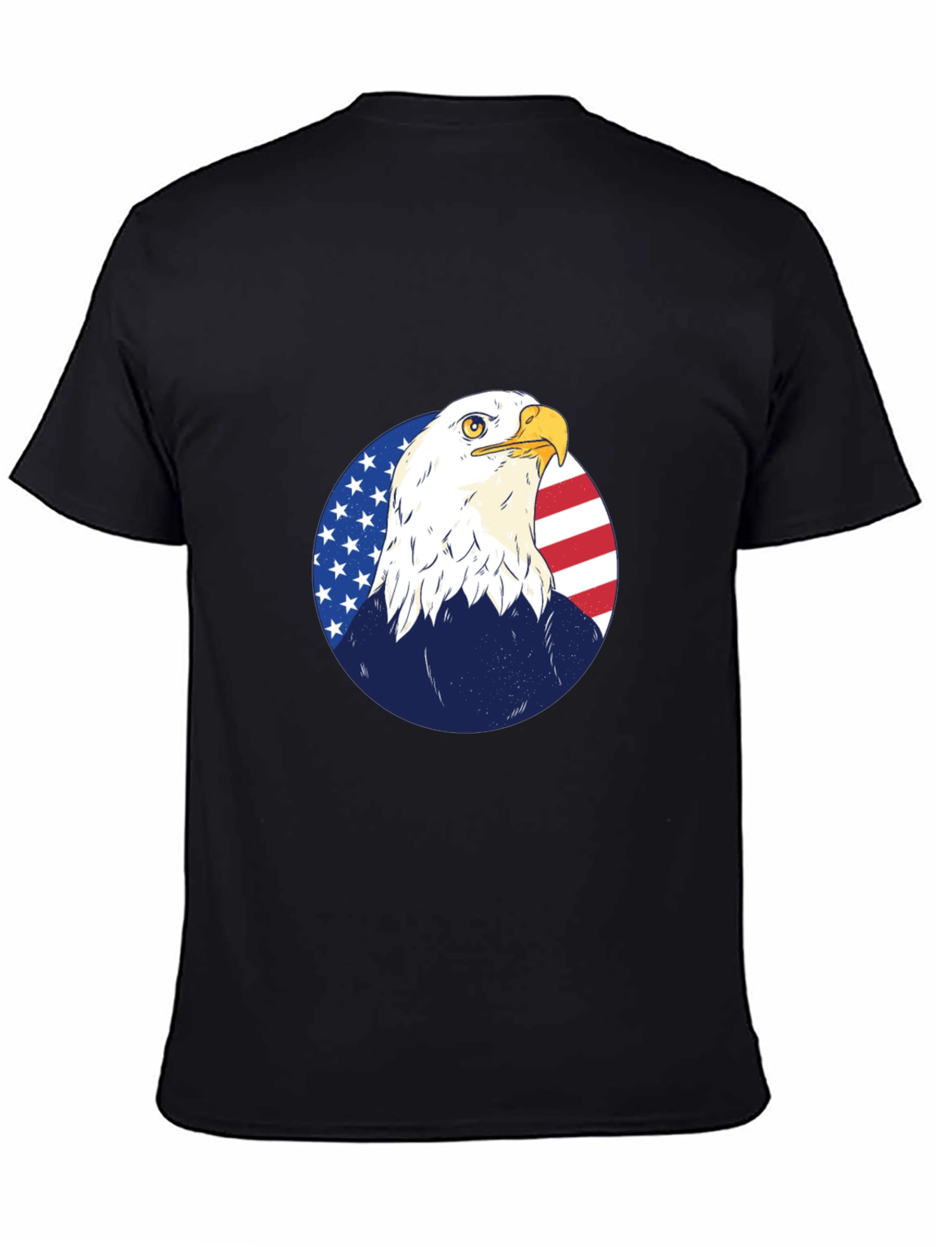 Bald Eagle Graphic Tee - Patriotic American Flag Design
