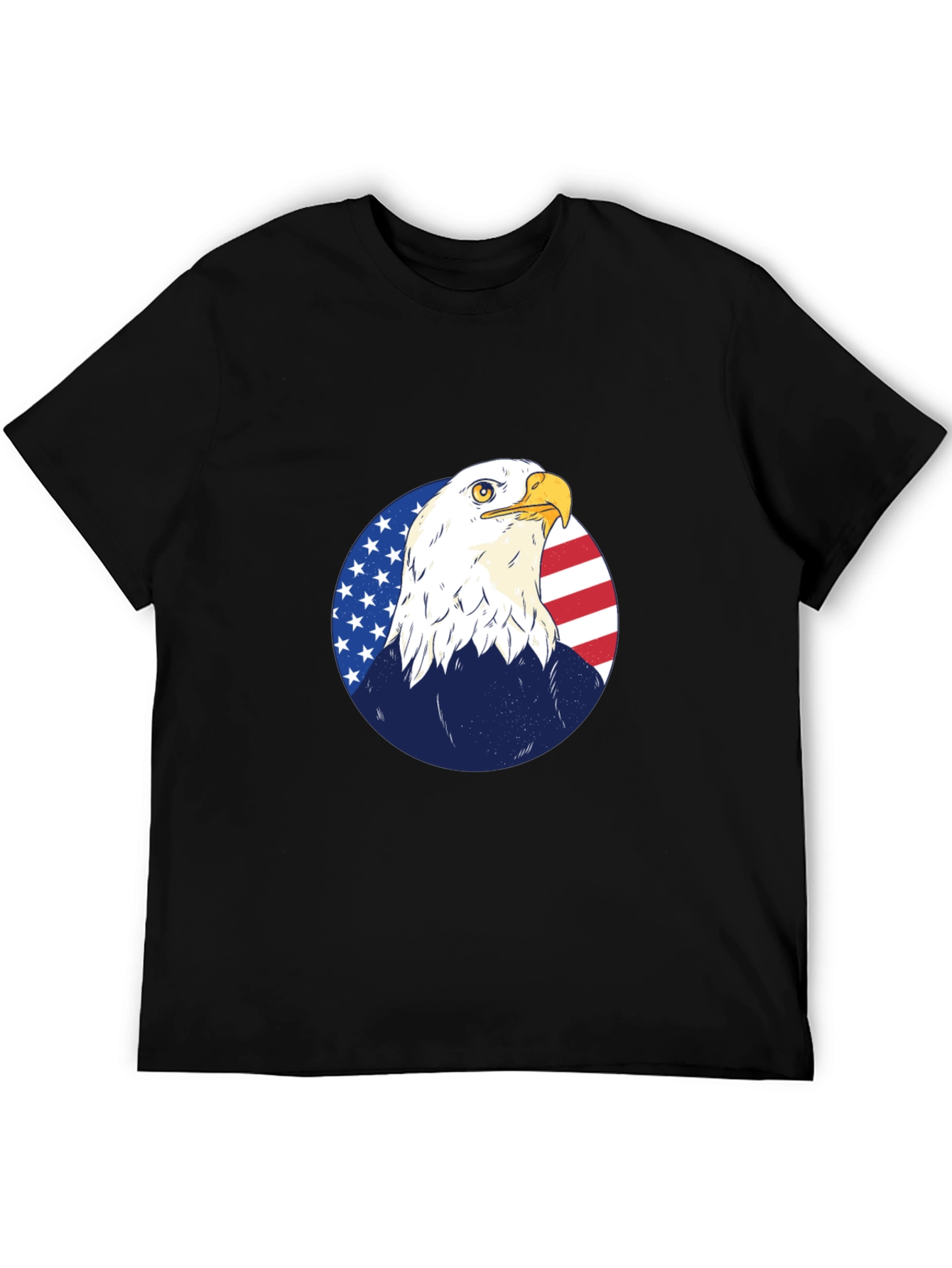 Bald Eagle Graphic Tee - Patriotic American Flag Design