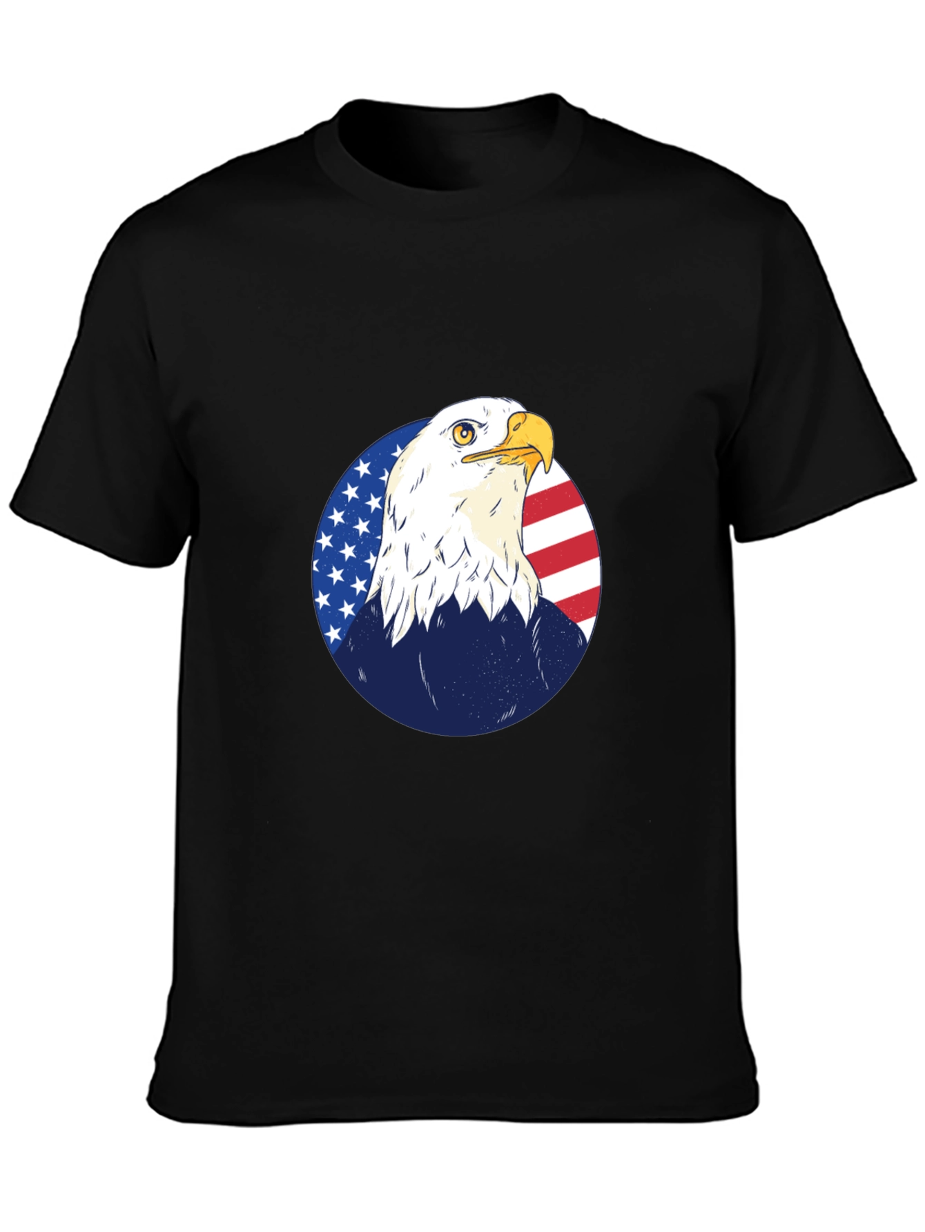 Bald Eagle Graphic Tee - Patriotic American Flag Design