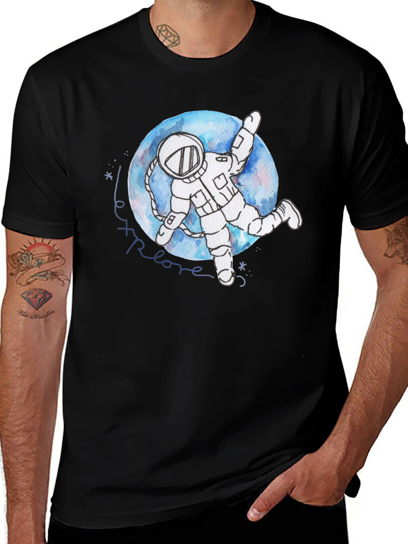Explore Astronaut Graphic T-Shirt
