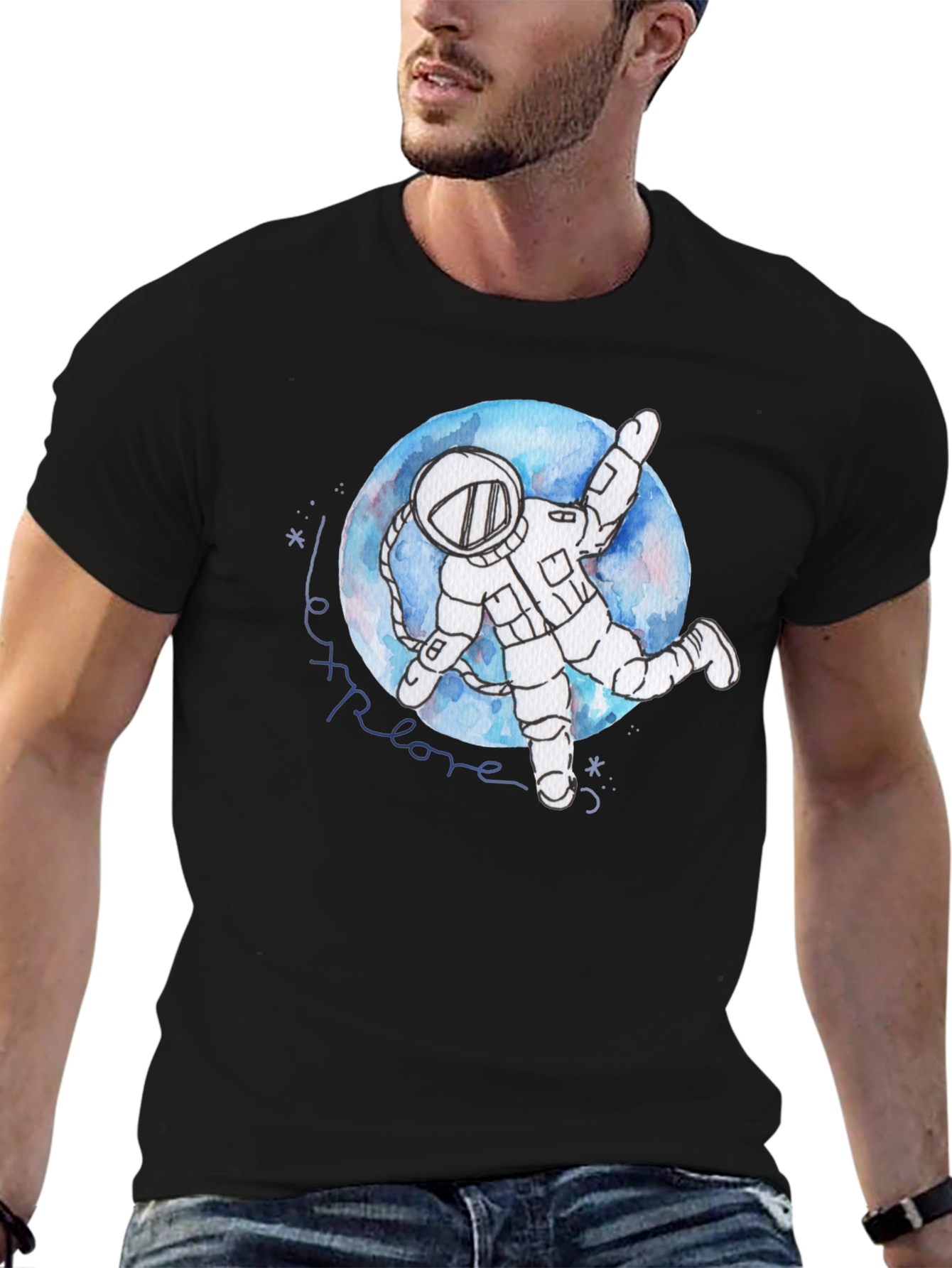 Explore Astronaut Graphic T-Shirt