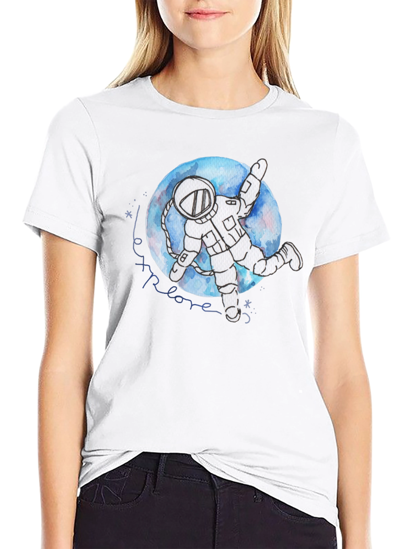 Explore Astronaut Graphic T-Shirt