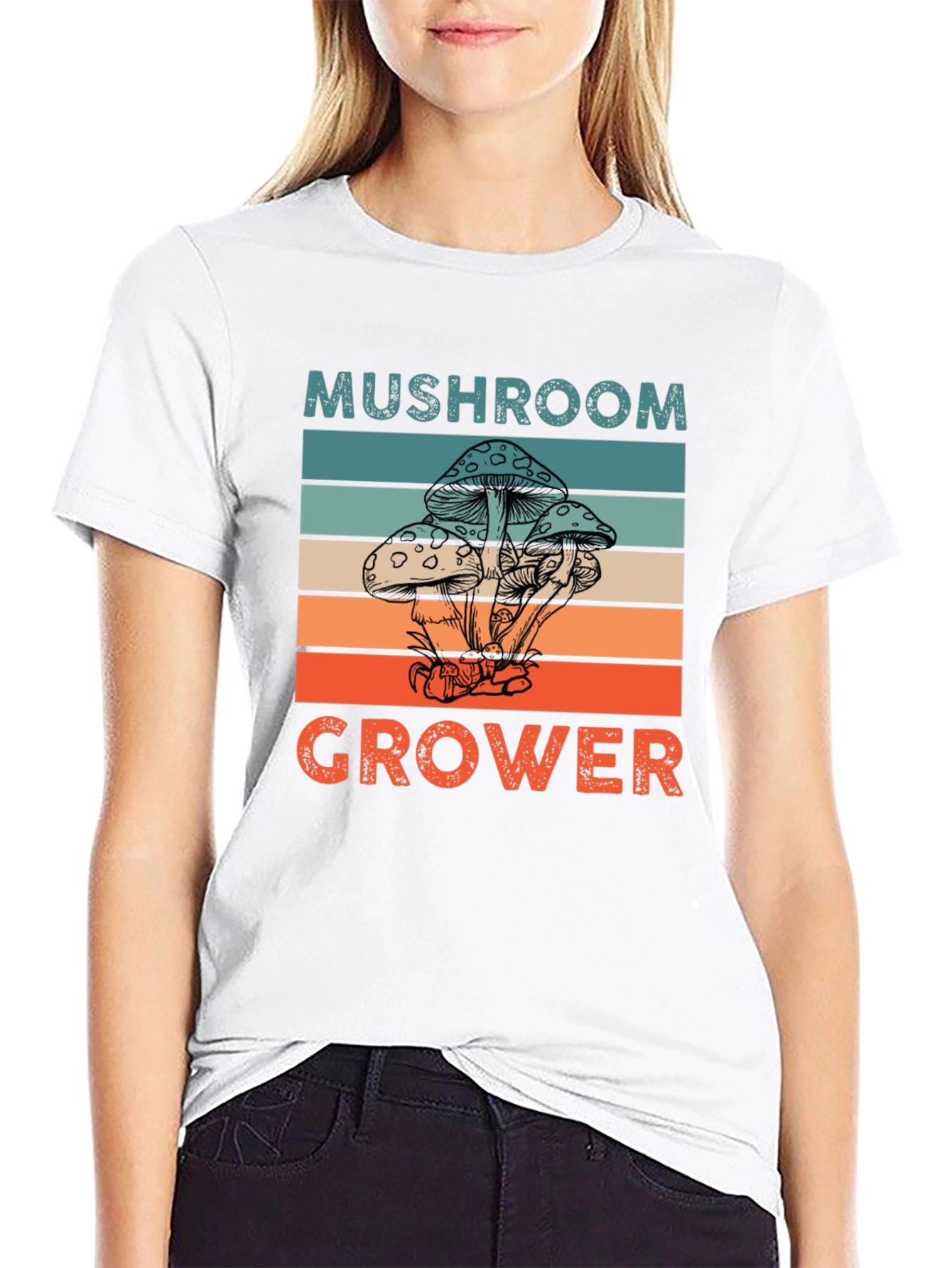 Mushroom Grower Graphic Tee Retro Style