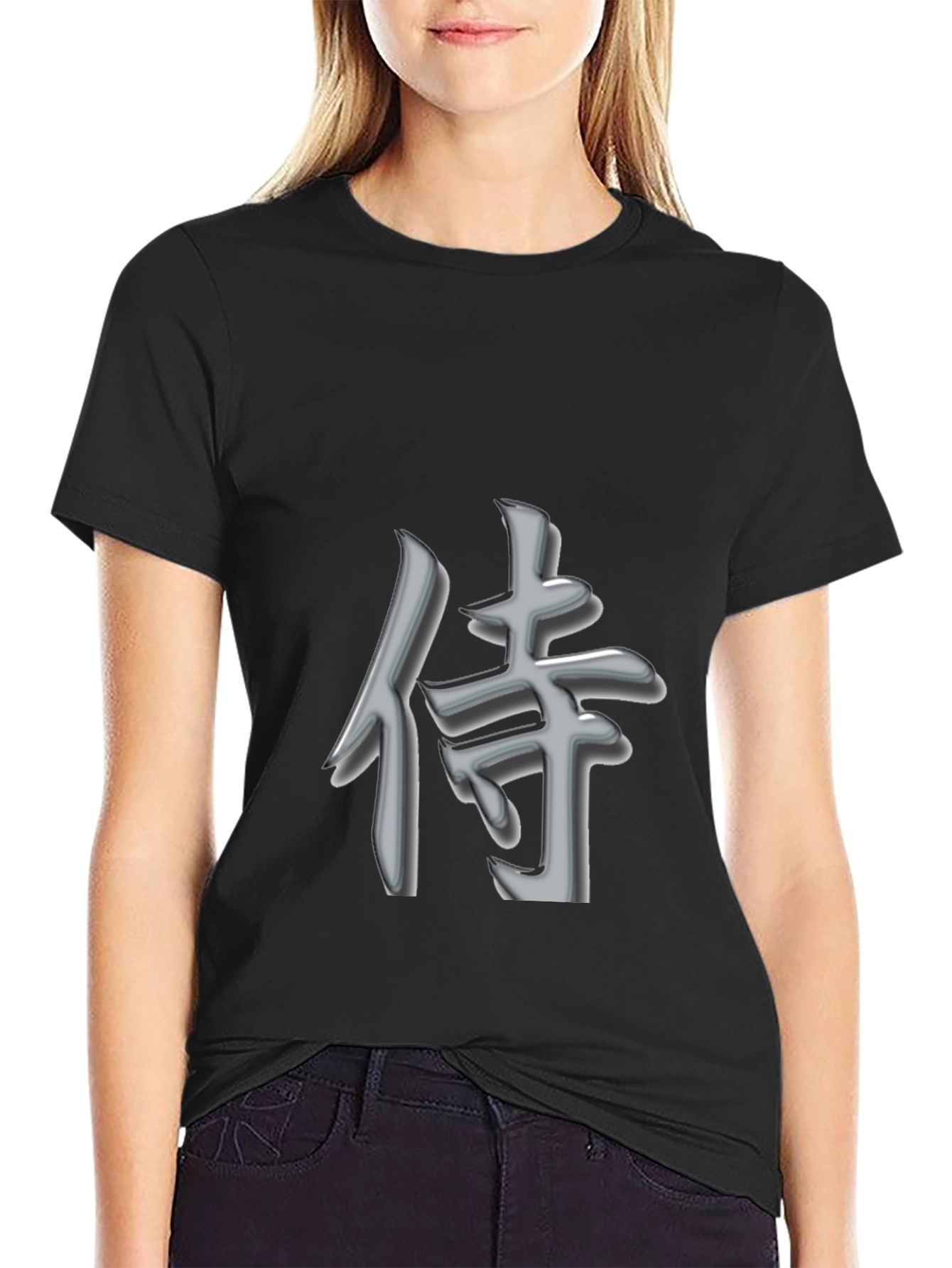 Samurai Kanji T-Shirt - Sleek Graphic Tee