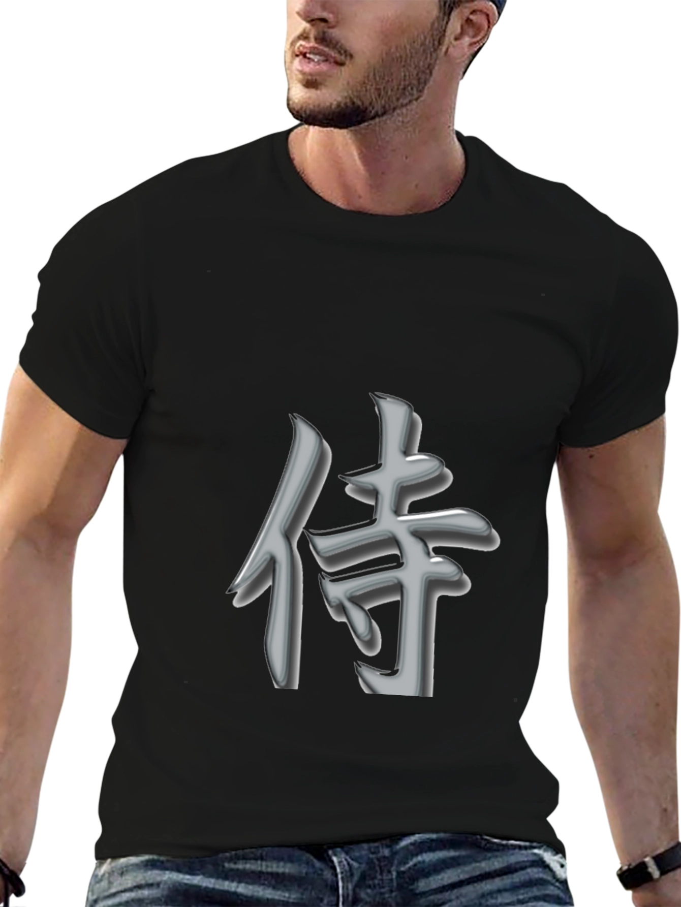 Samurai Kanji T-Shirt - Sleek Graphic Tee