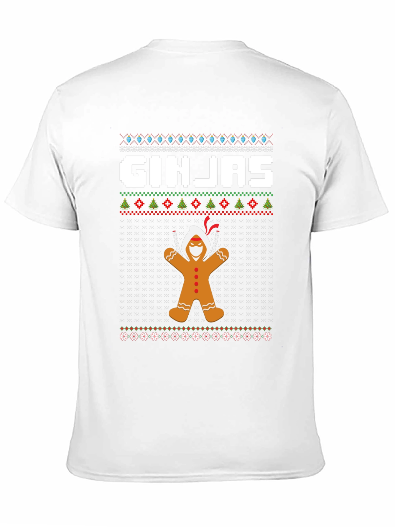 Ginjas Gingerbread Ninja Ugly Christmas T-Shirt