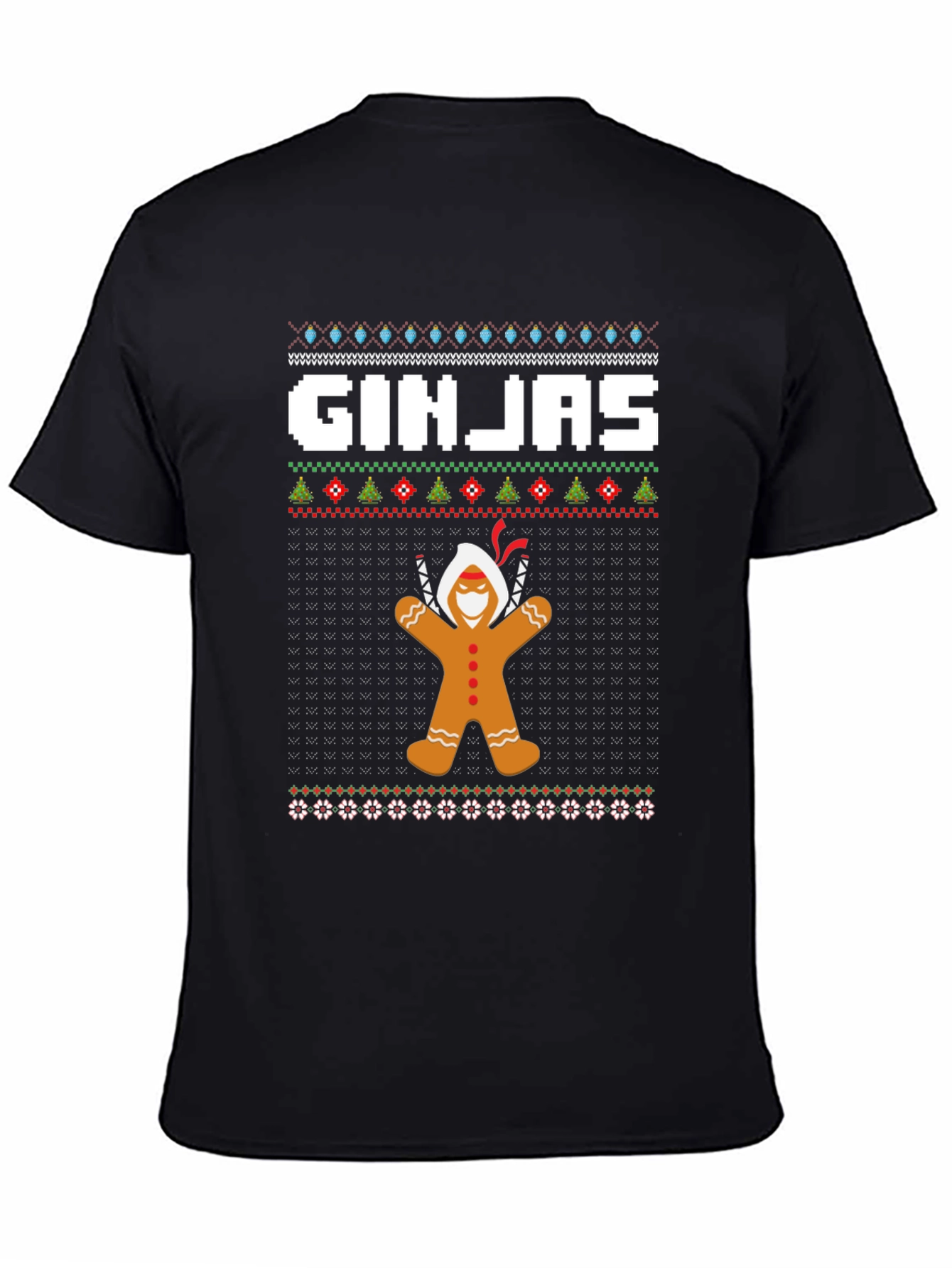 Ginjas Gingerbread Ninja Ugly Christmas T-Shirt