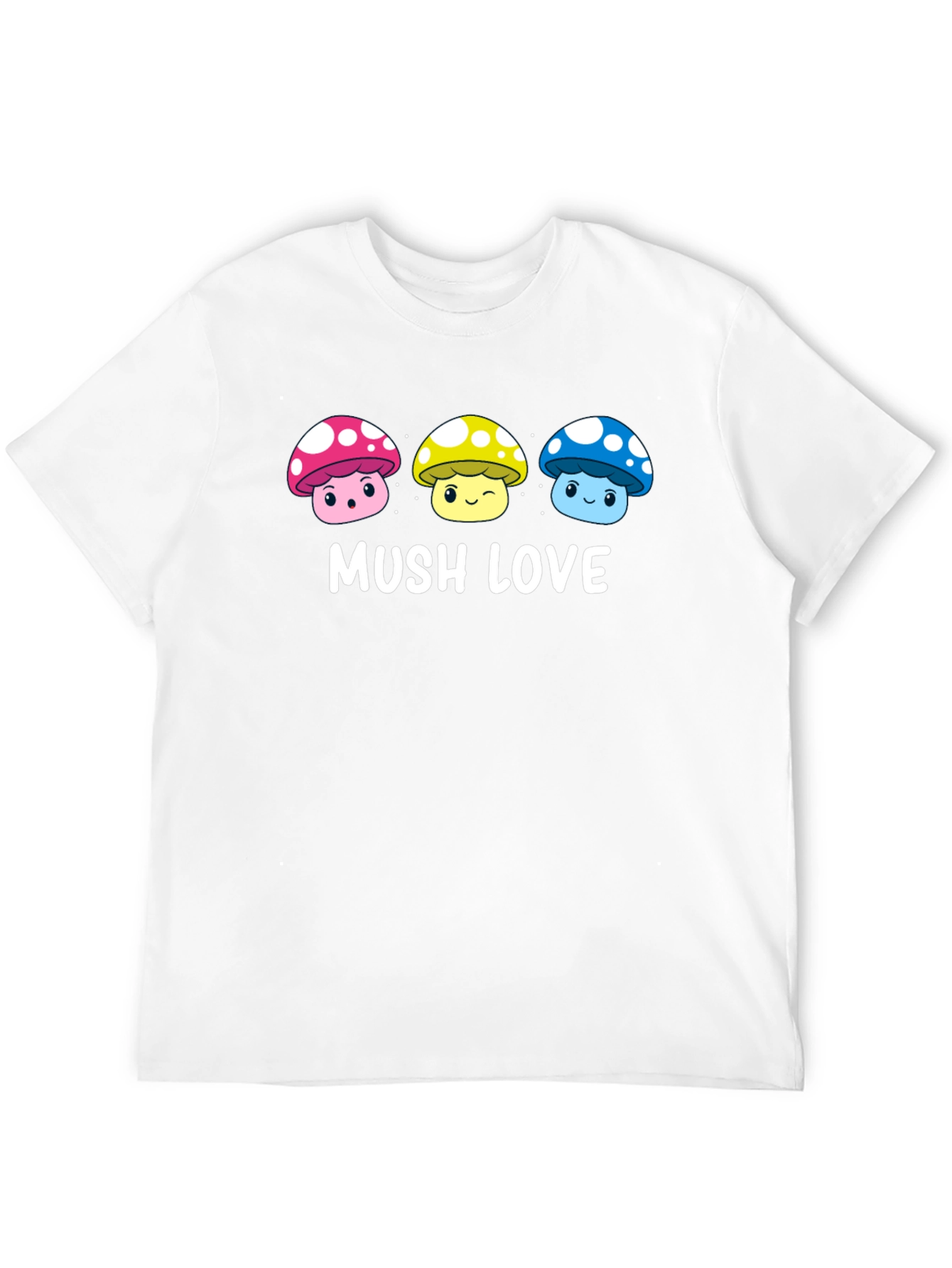 Mushroom Love Graphic T-Shirt - Cute Kawaii Design