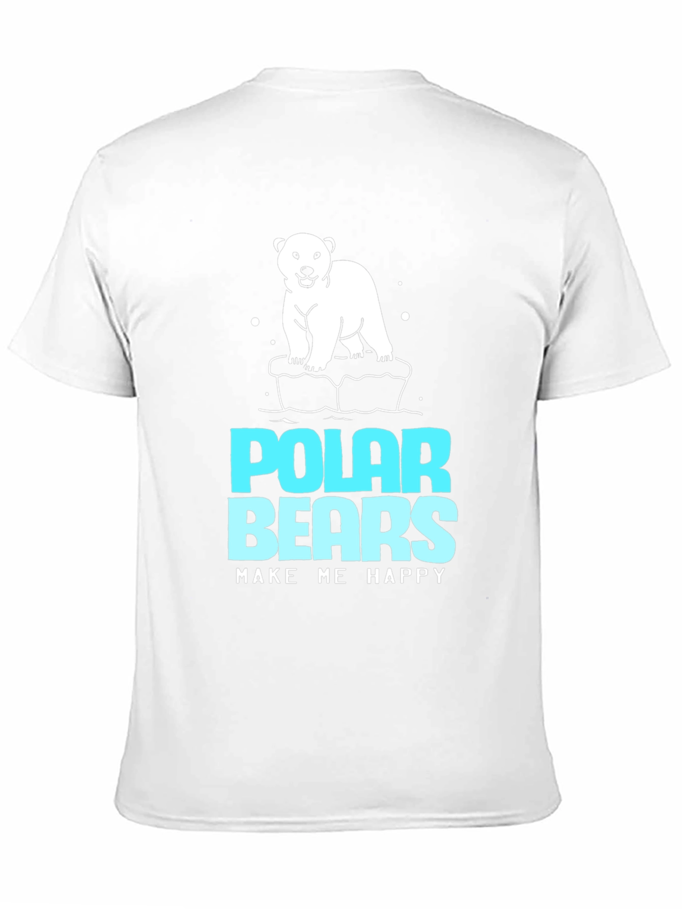 Polar Bears Make Me Happy Black T-Shirt