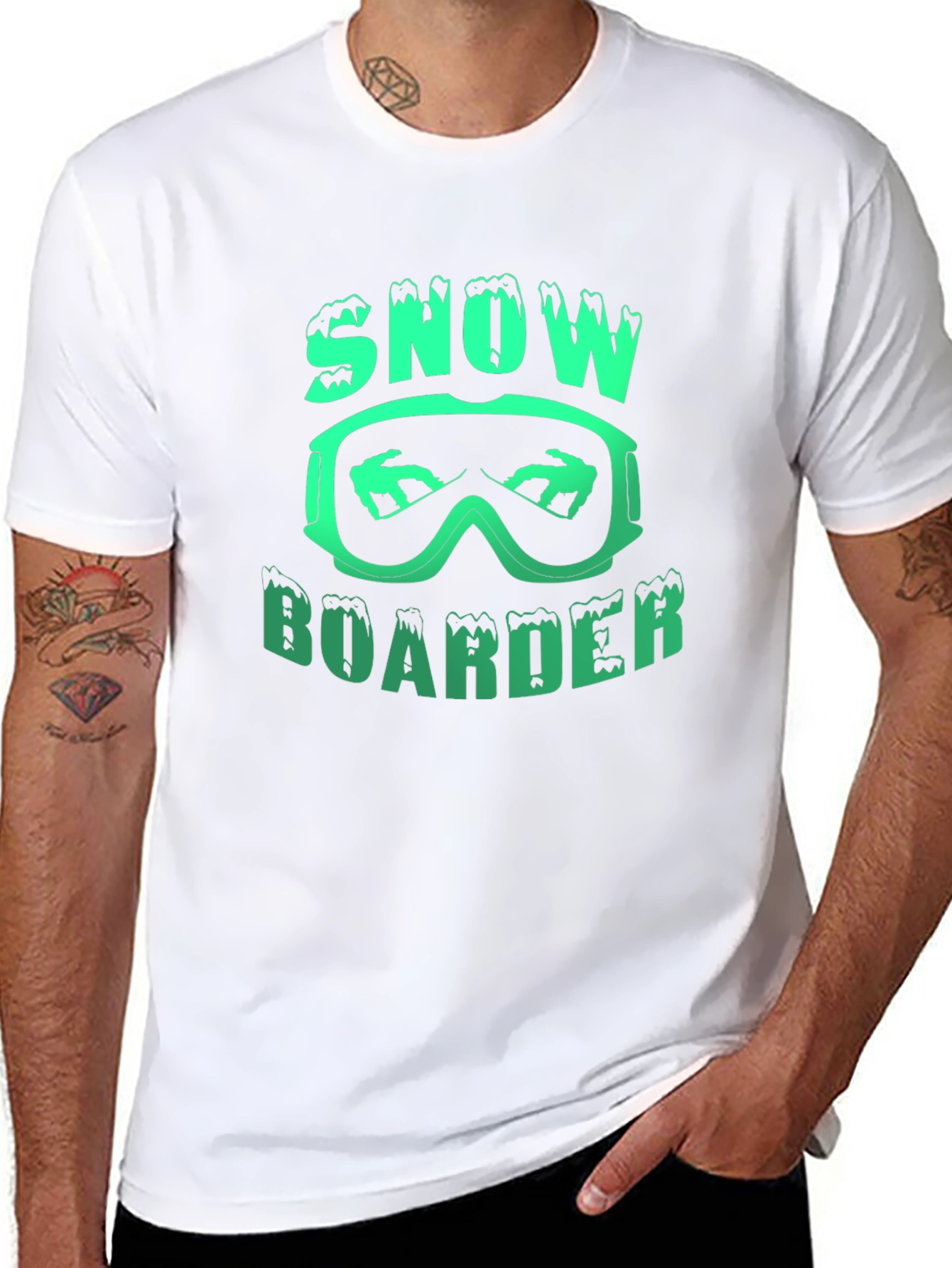 Snowboarder Graphic Print T-Shirt