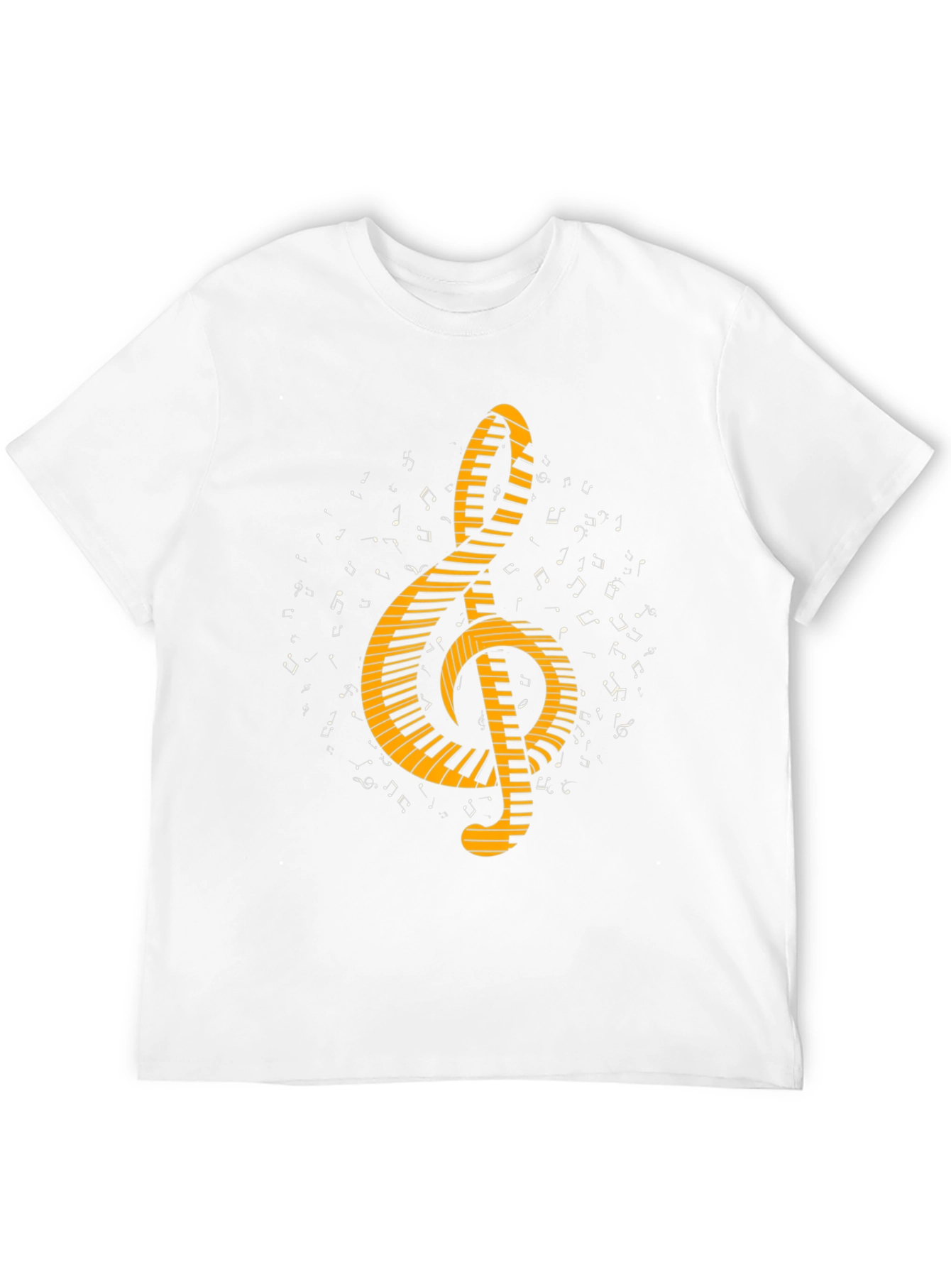 Musical Treble Clef Keyboard Graphic Tee