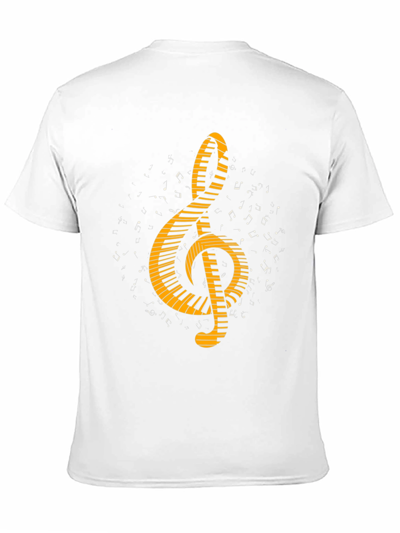 Musical Treble Clef Keyboard Graphic Tee