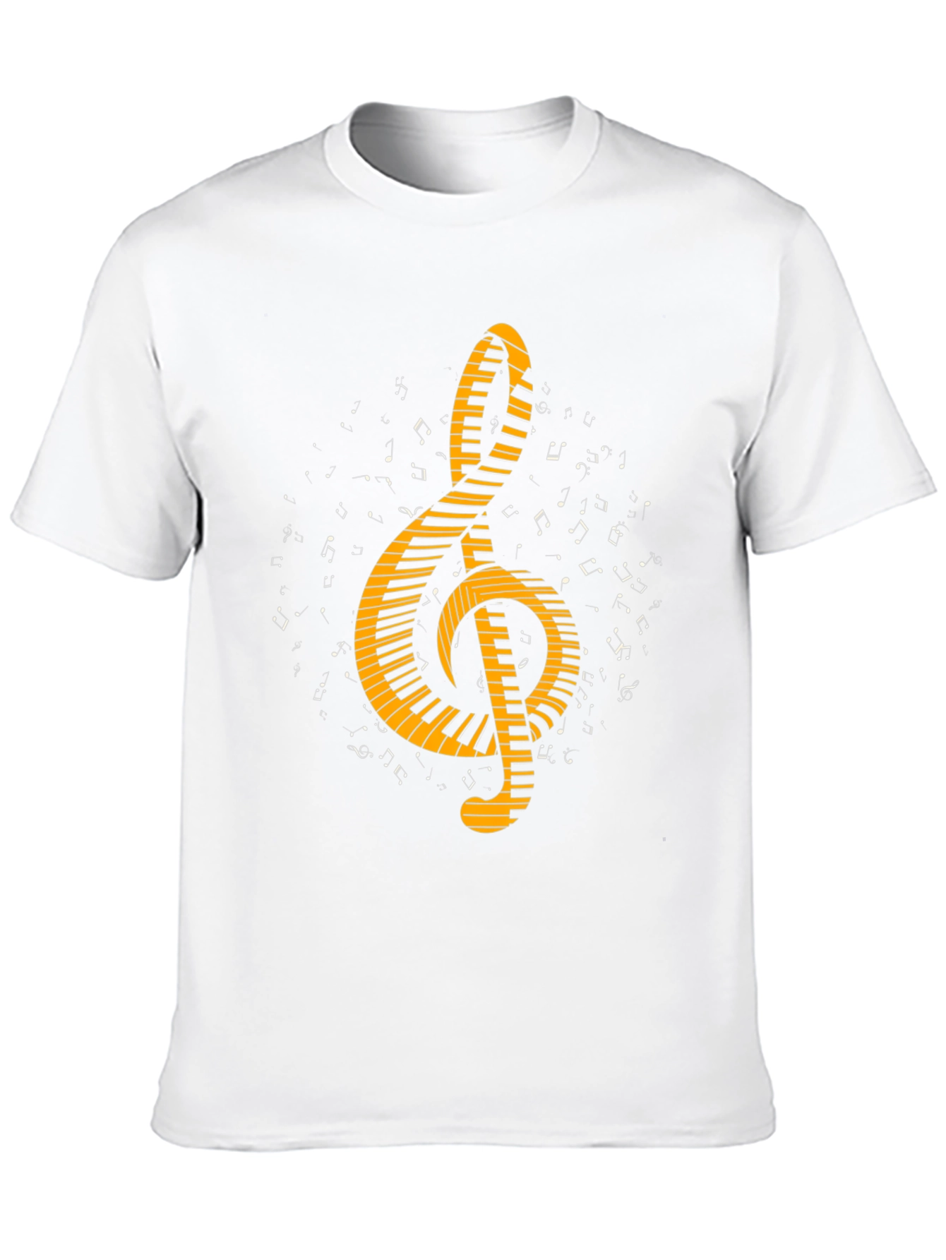 Musical Treble Clef Keyboard Graphic Tee