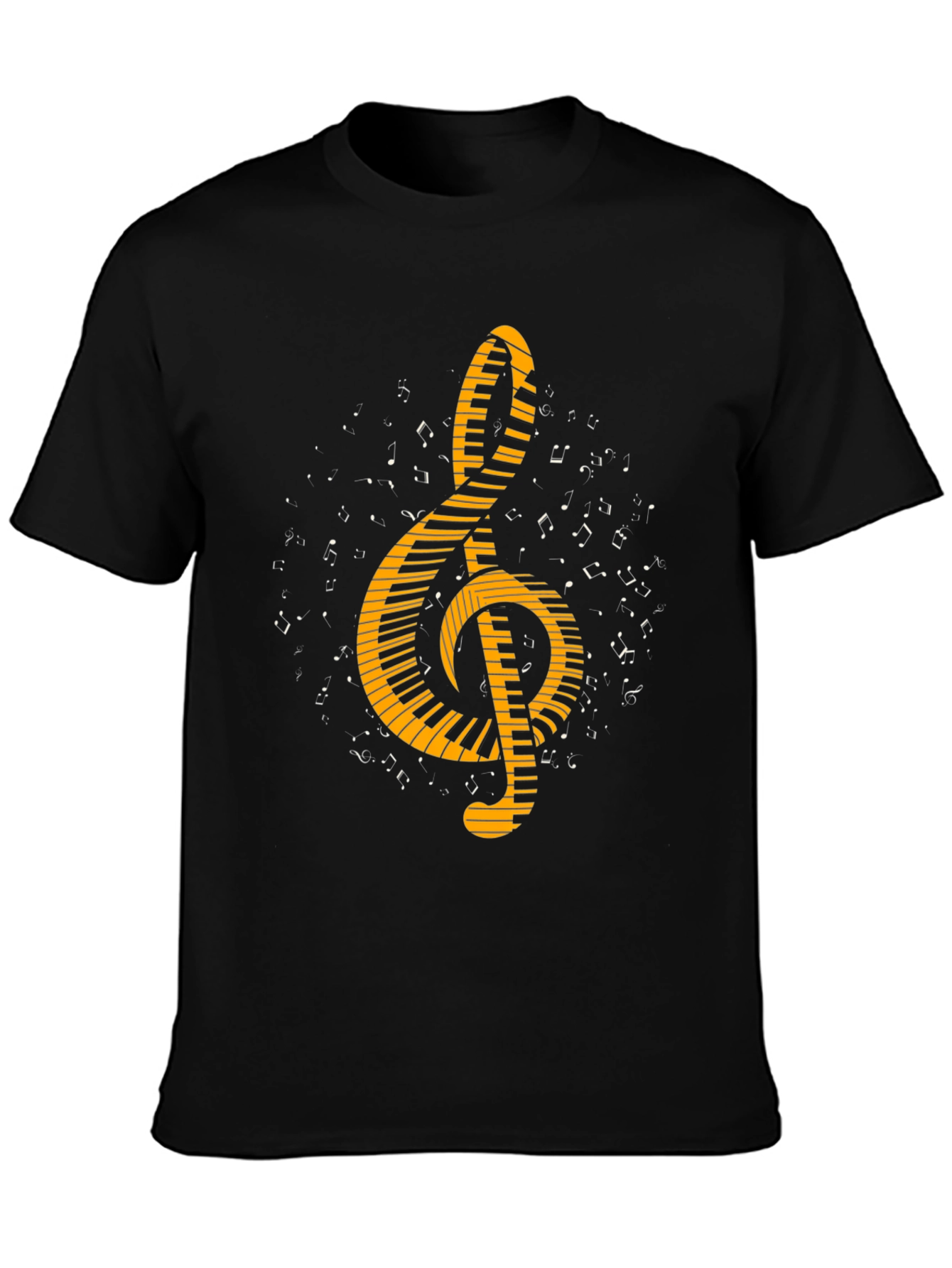 Musical Treble Clef Keyboard Graphic Tee